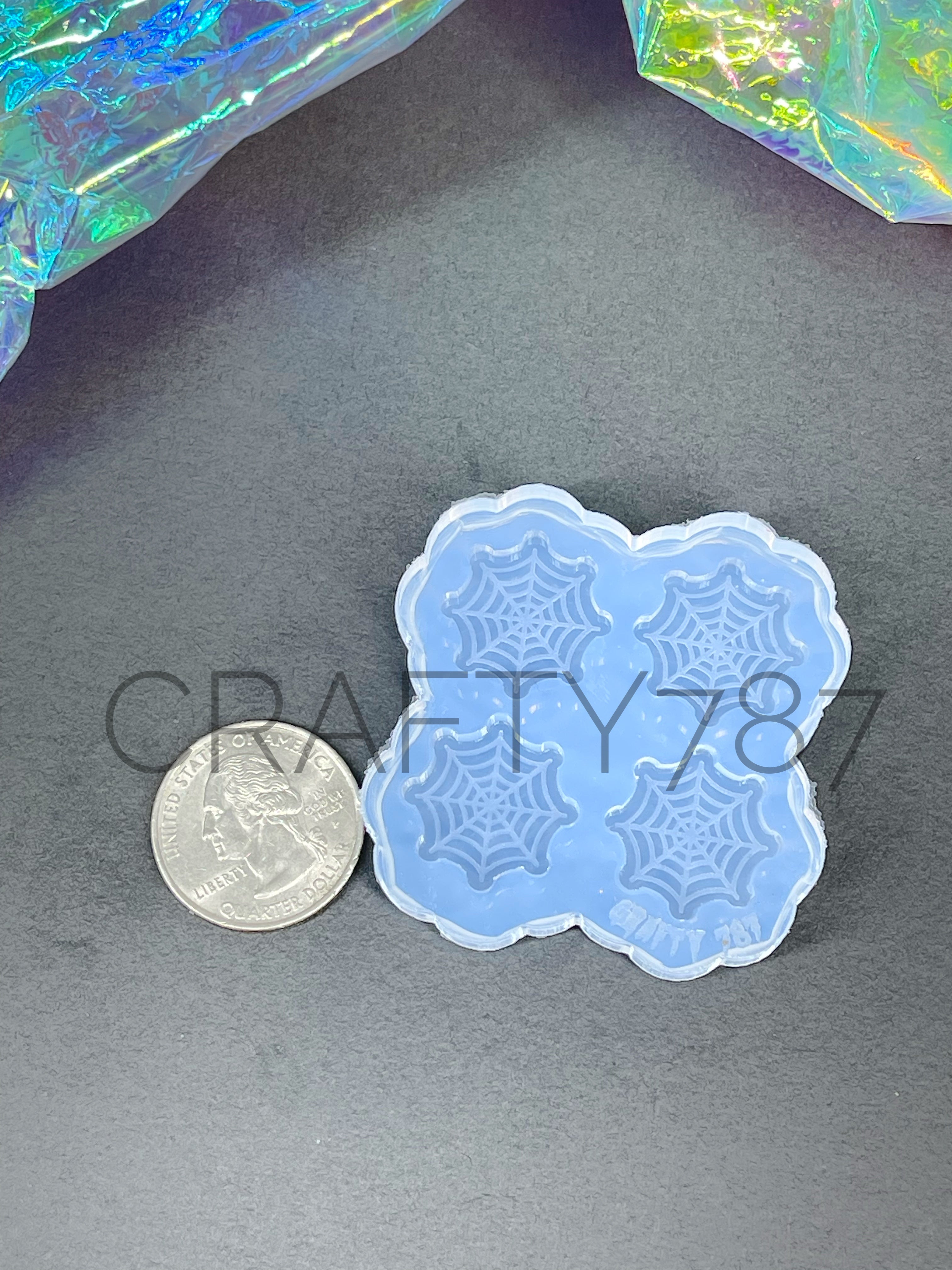 Spider Web Stud Earring Silicone Mold (A4)