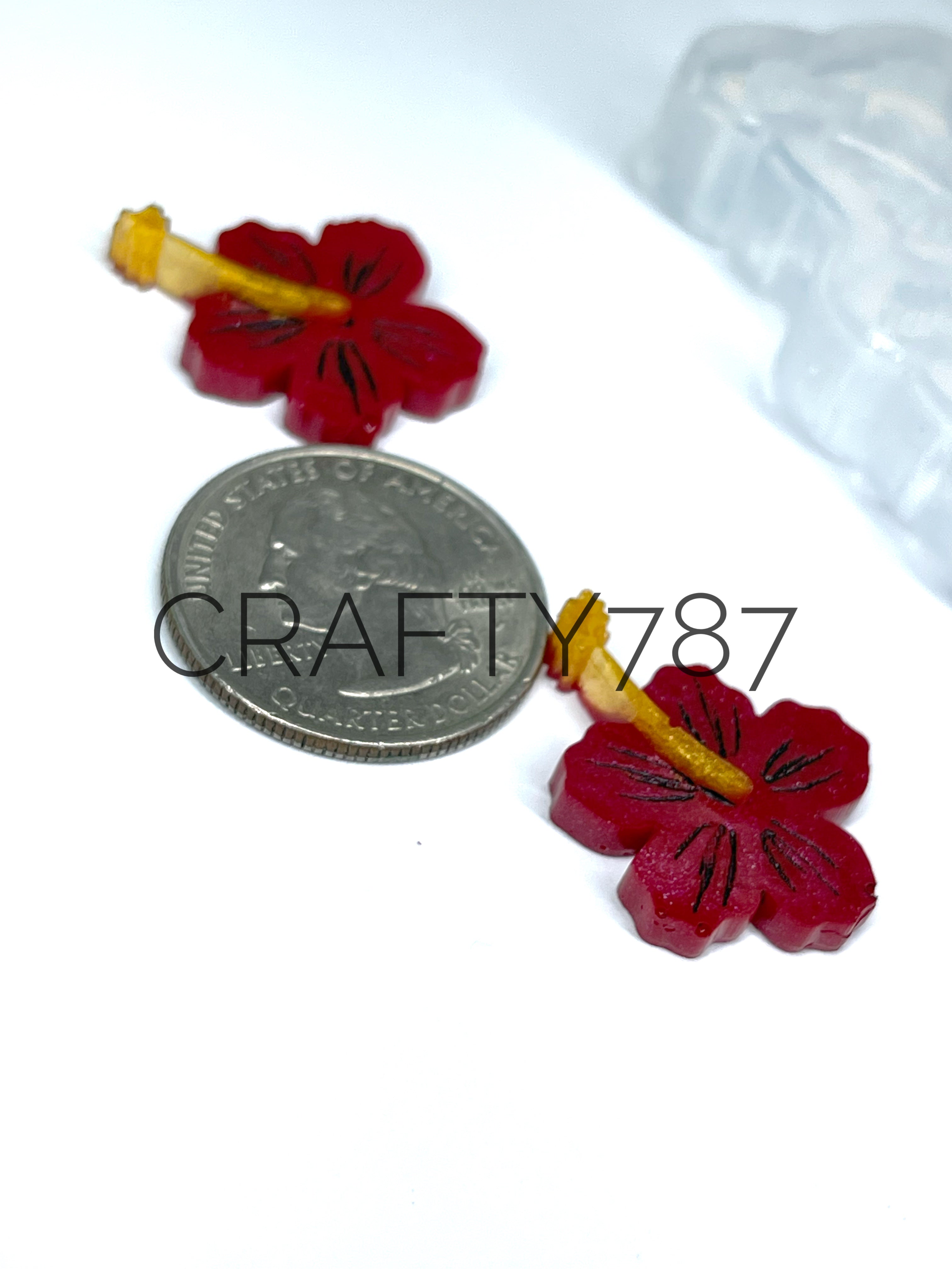 Hibiscus Flor de Maga Stud Earring Silicone Mold(A3)