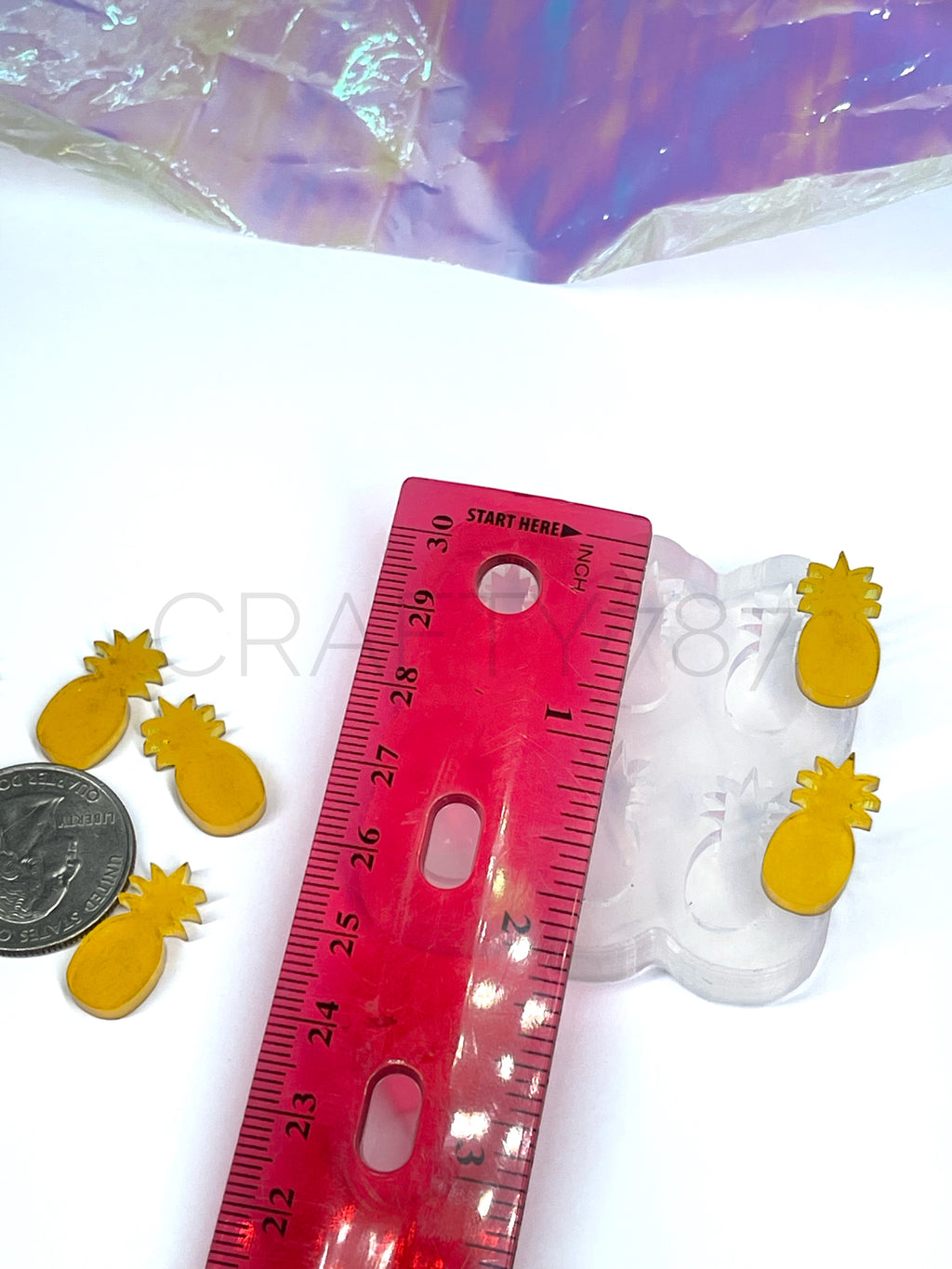 Pineapple Piña Stud Earring Silicone Mold Mid size (B6)