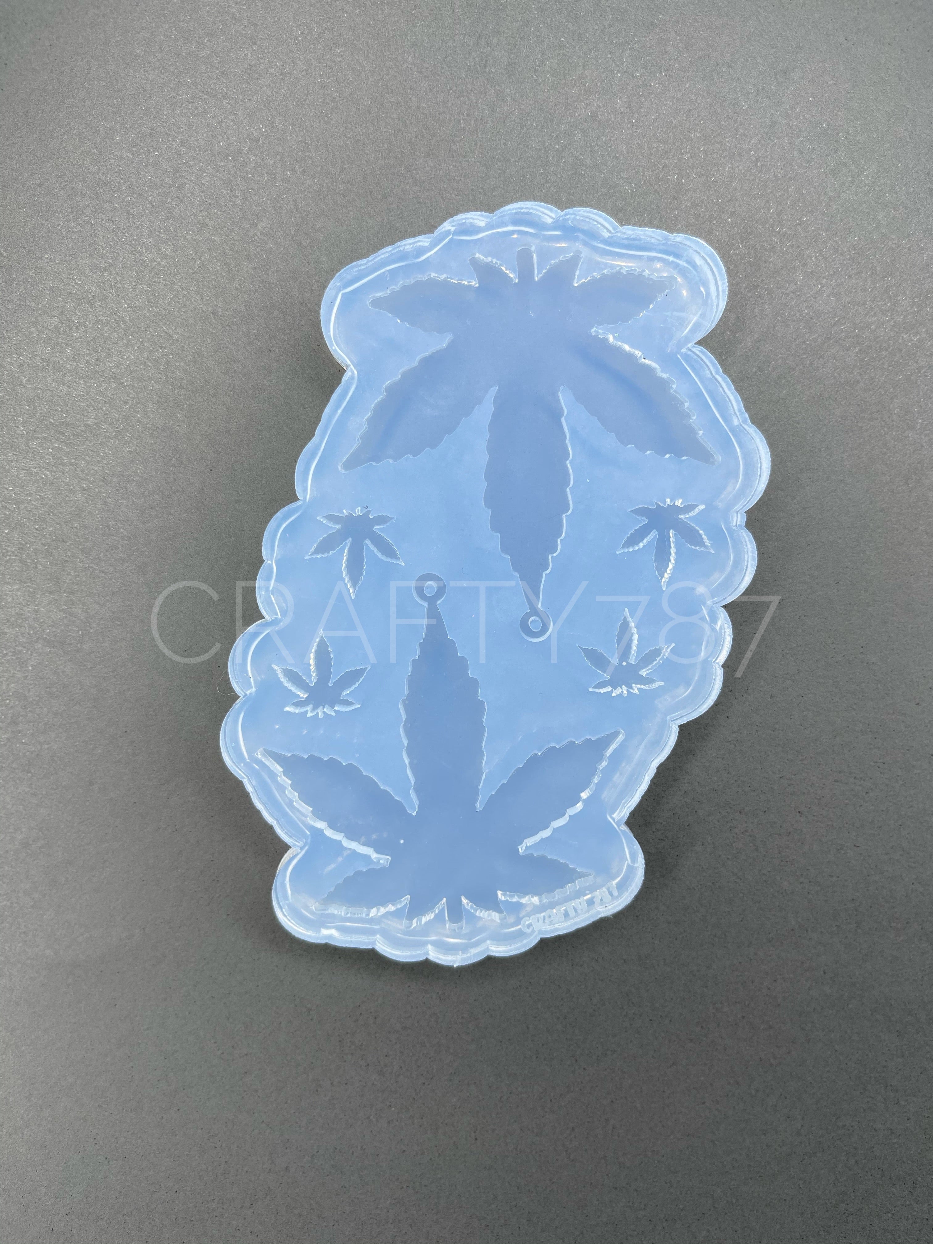 Marijuana Leaf Dangle Silicone Mold | Weed Ganja Dangle Earring Mold (C9)