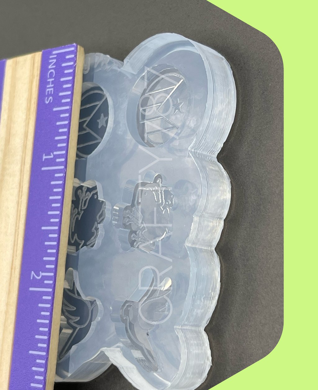 Puerto Rico Theme Studs Silicone Mold (A1)