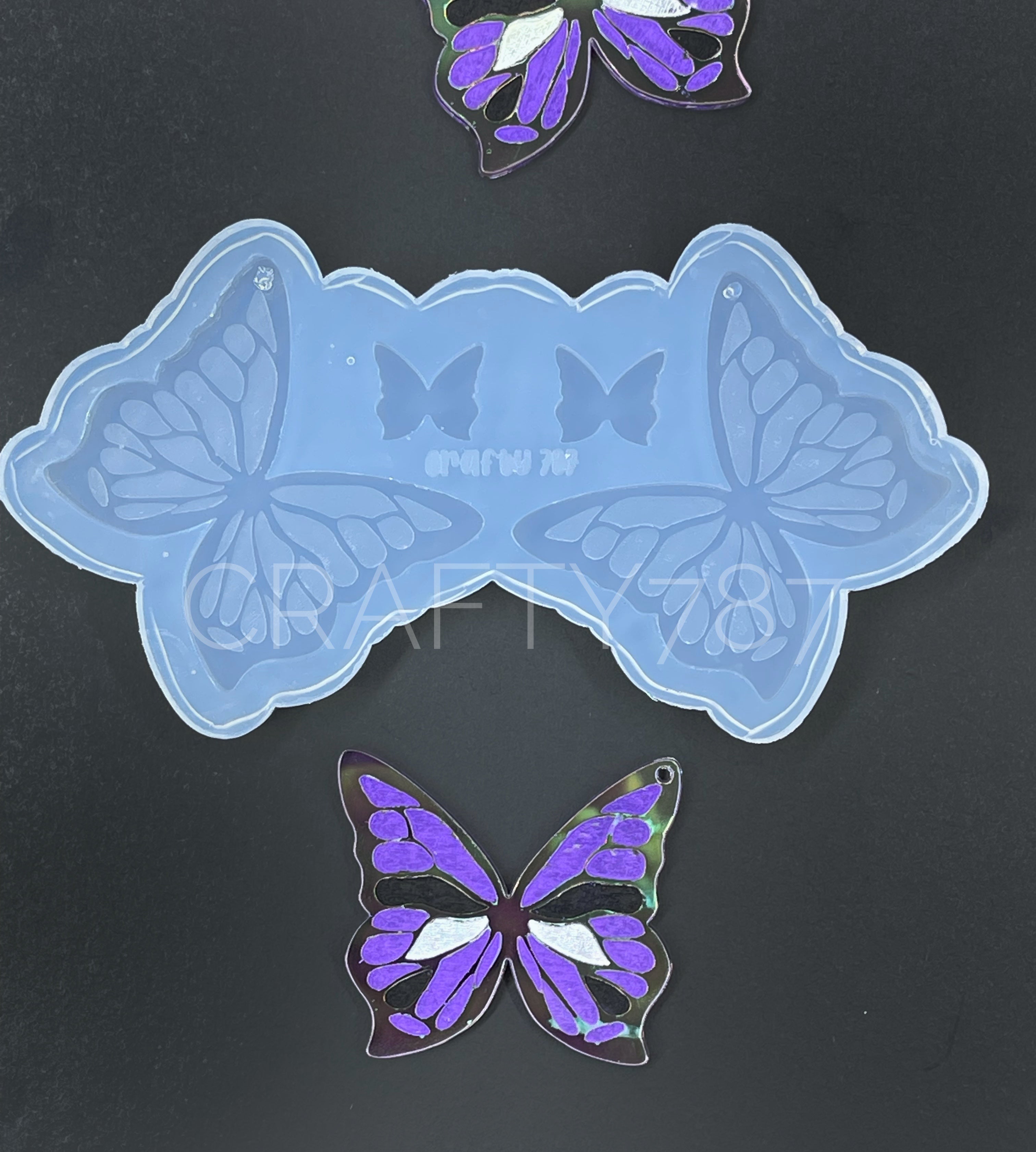 Butterfly Large Dangle Earring Silicone Mold (C8)