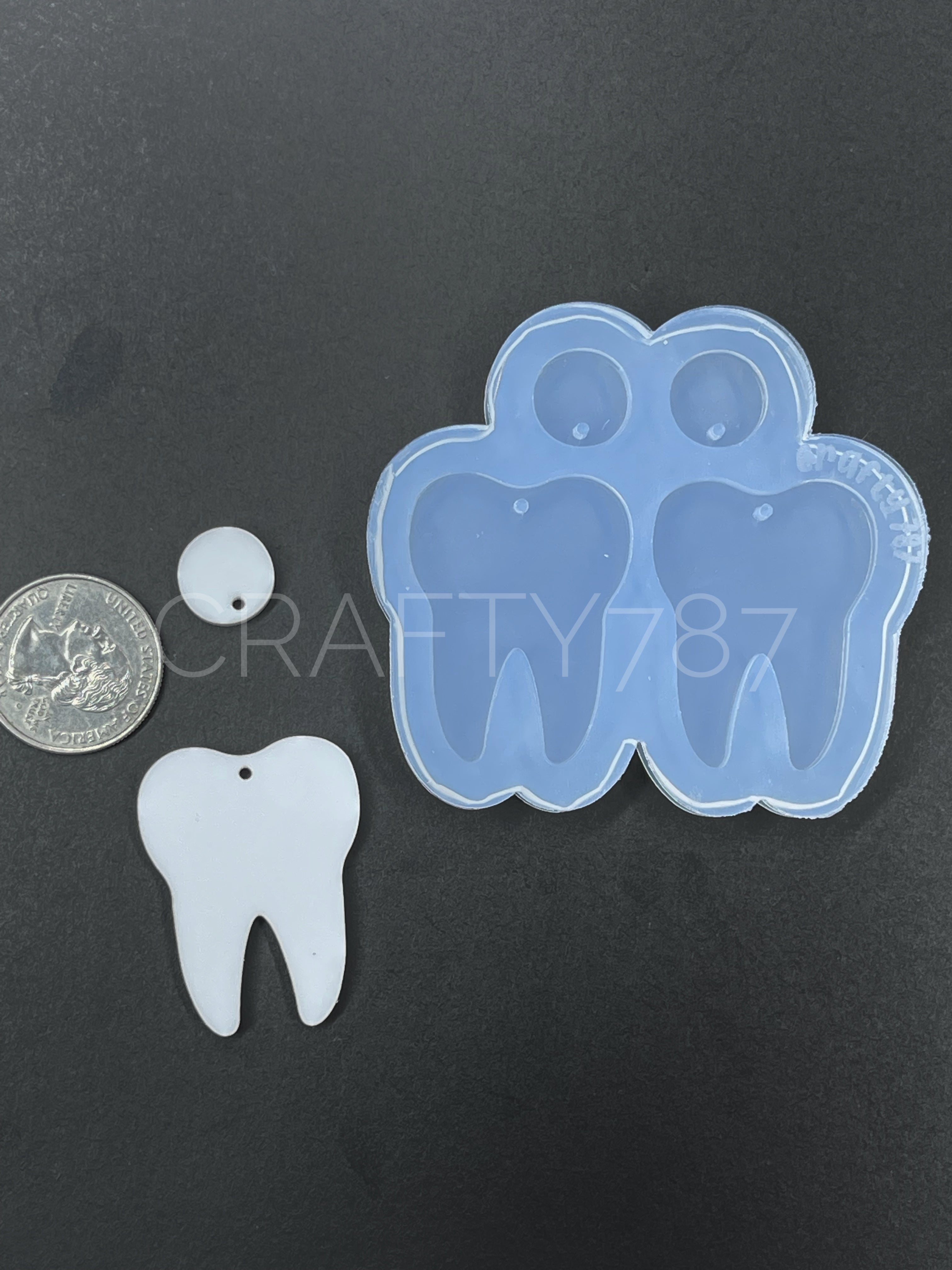 Tooth Dangle Keychain Silicone Mold (C5)