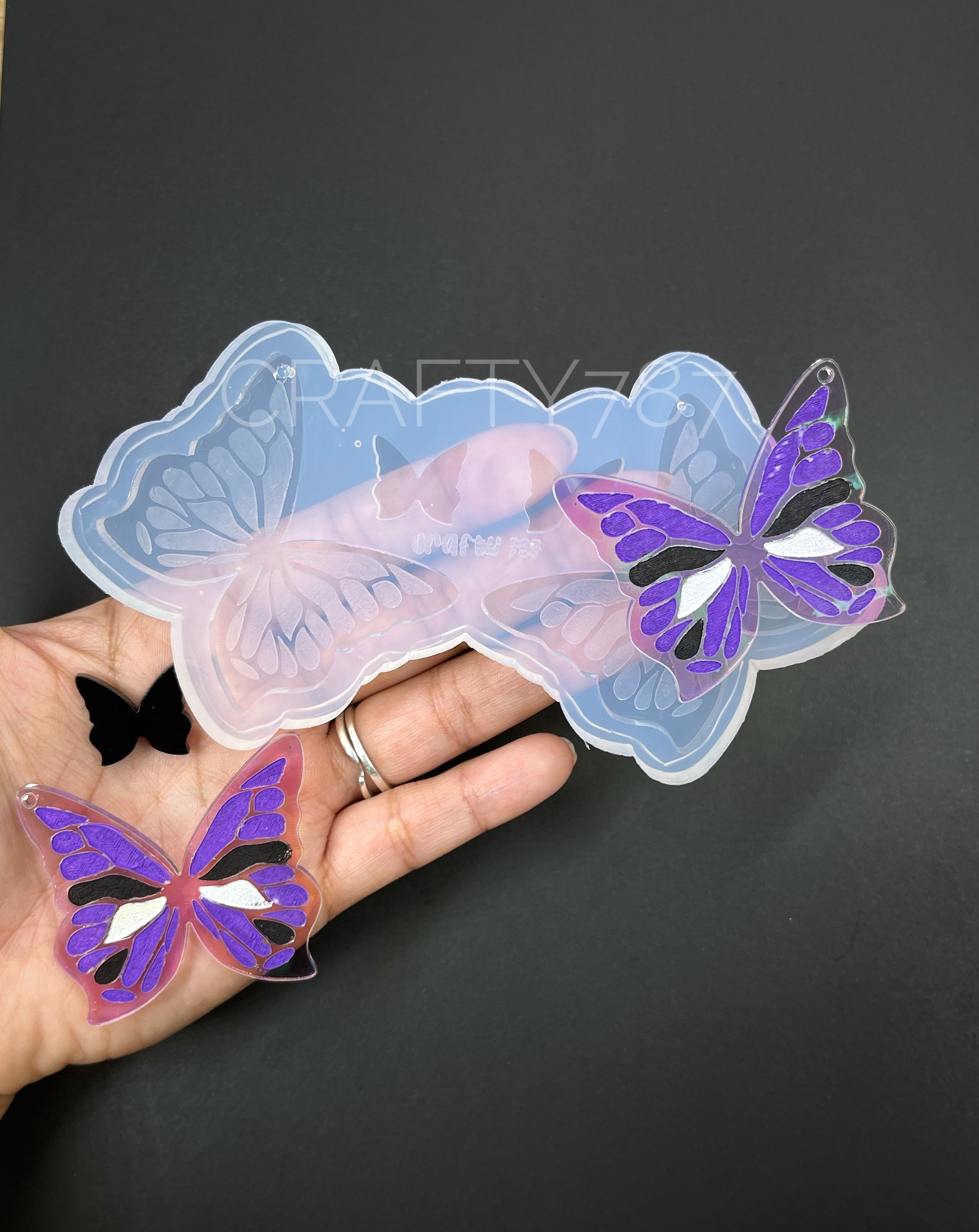 Butterfly Large Dangle Earring Silicone Mold (C8)