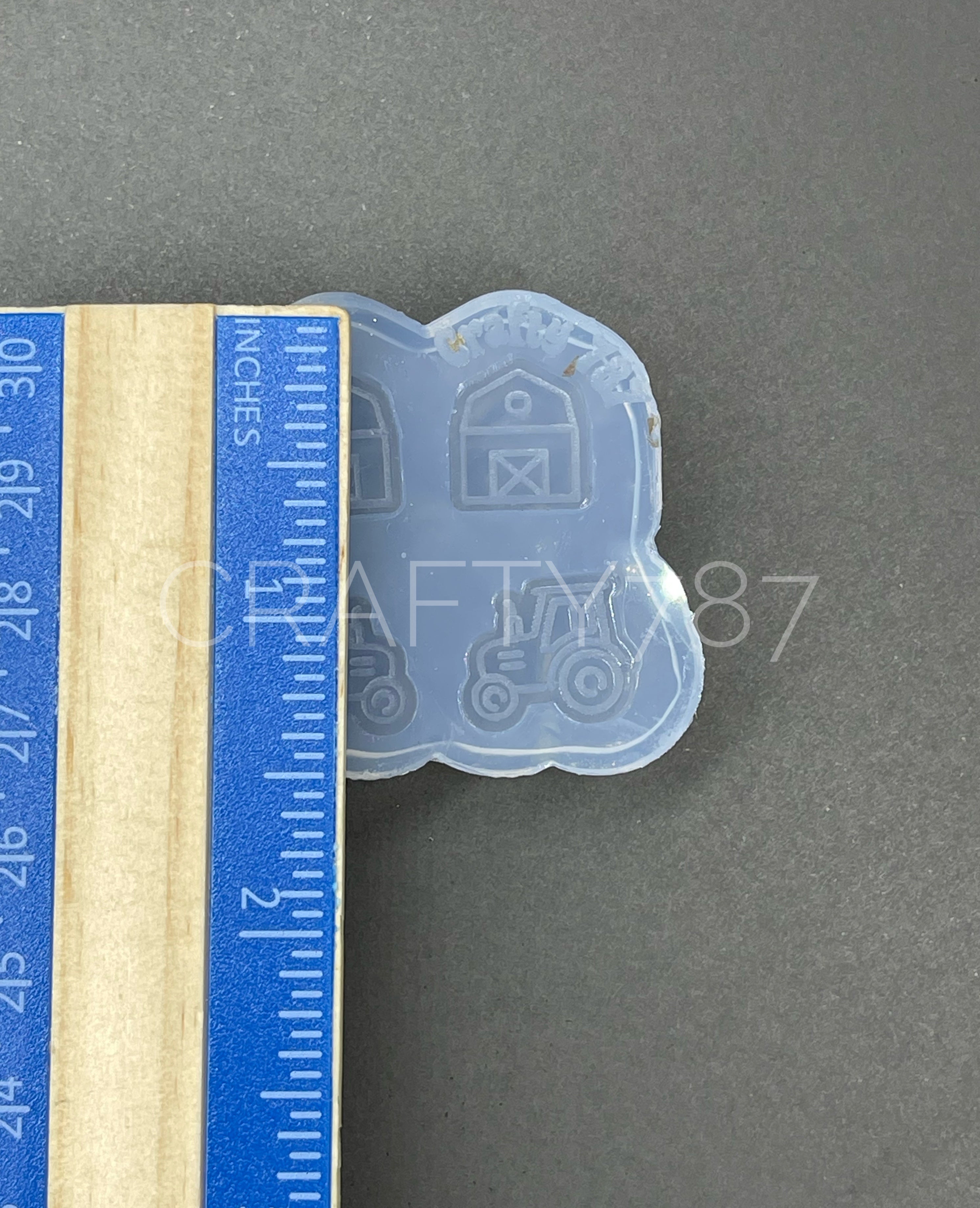 Farm & Tractor Stud Earring Silicone Mold (B13)