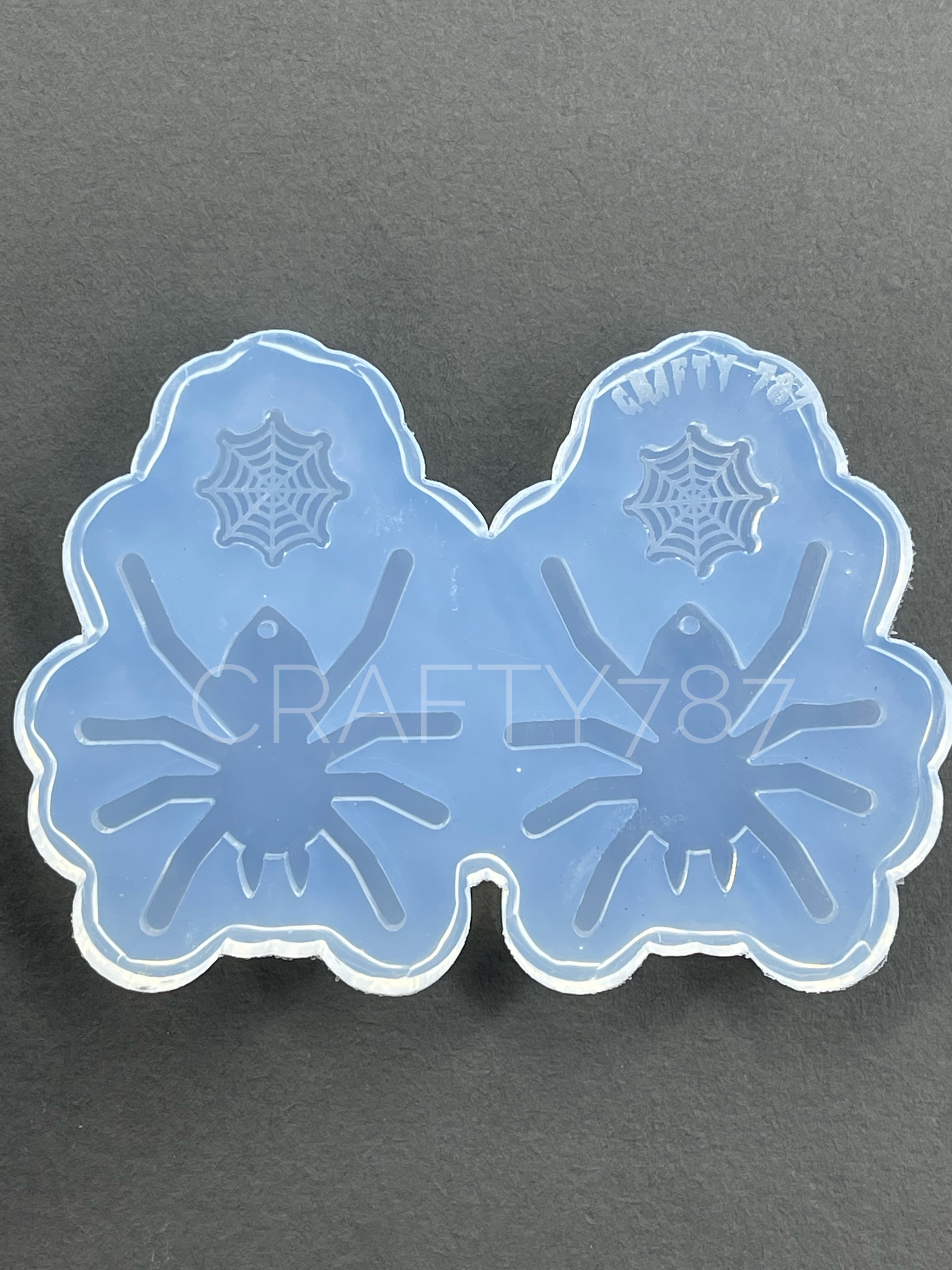 Spider Dangle Earring + Spider Web Silicone Mold(C4)