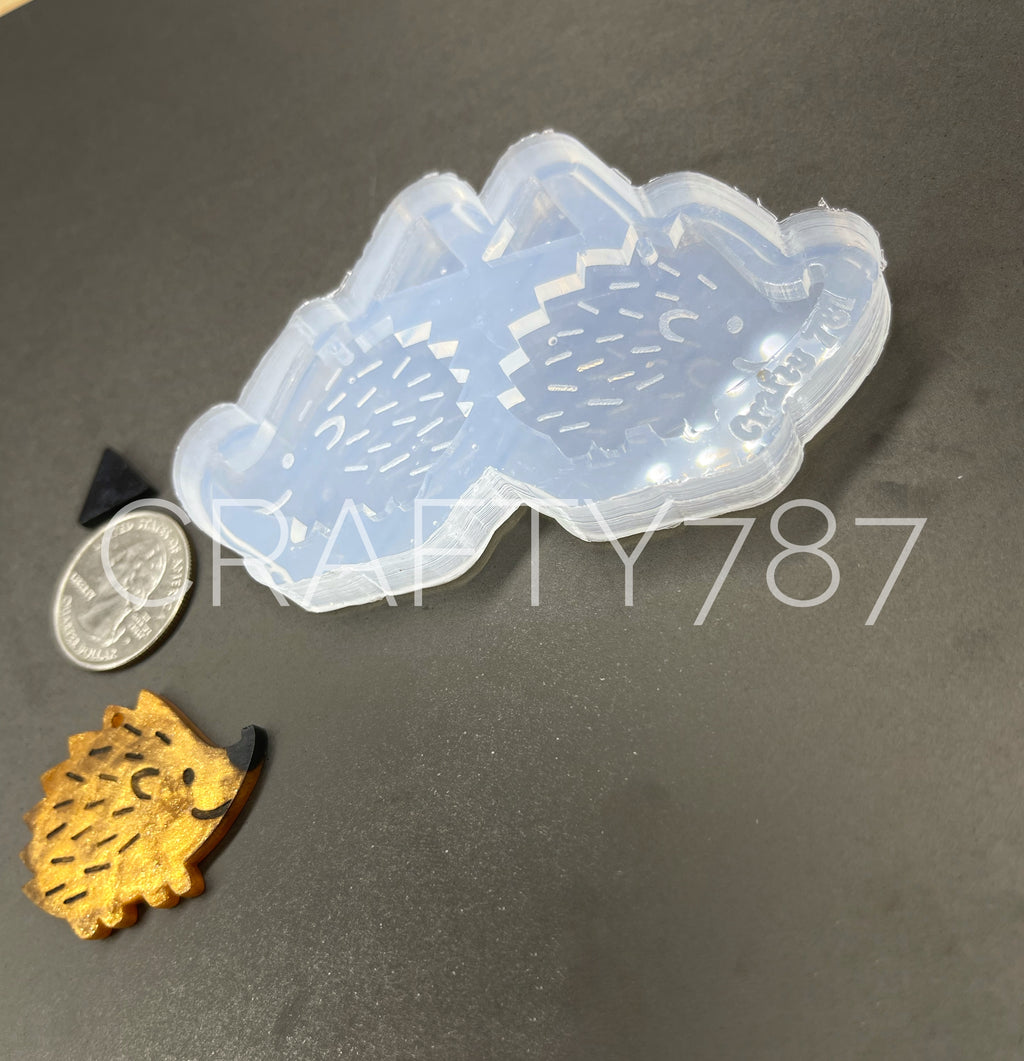 Hedgehog Porcupine Dangle Earring Mold (C7)