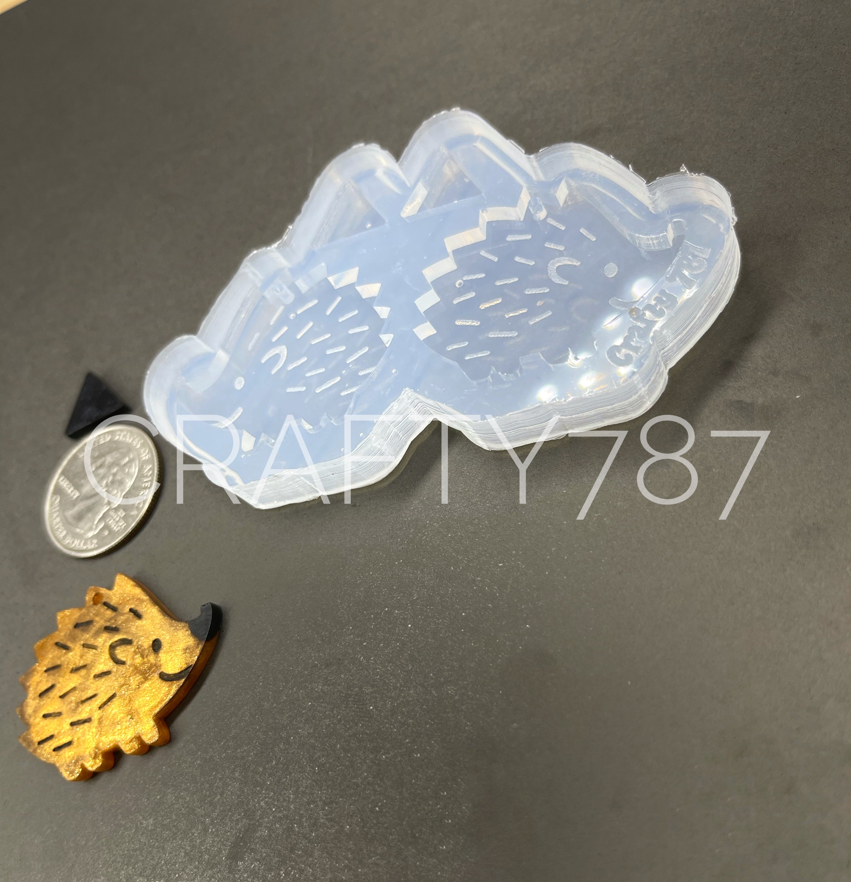 Hedgehog Porcupine Dangle Earring Mold (C7)