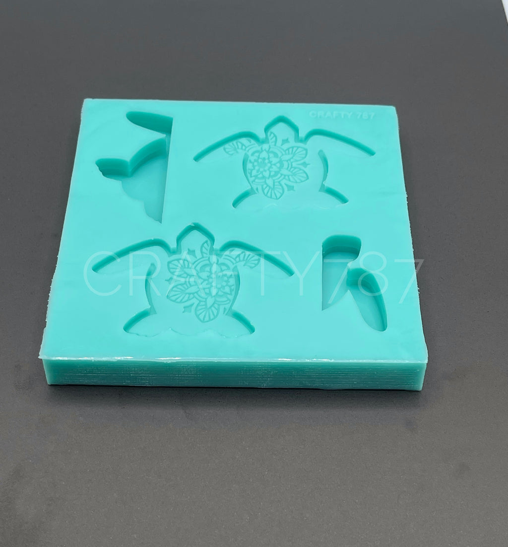 Mandala Turtle Straw Topper Mold