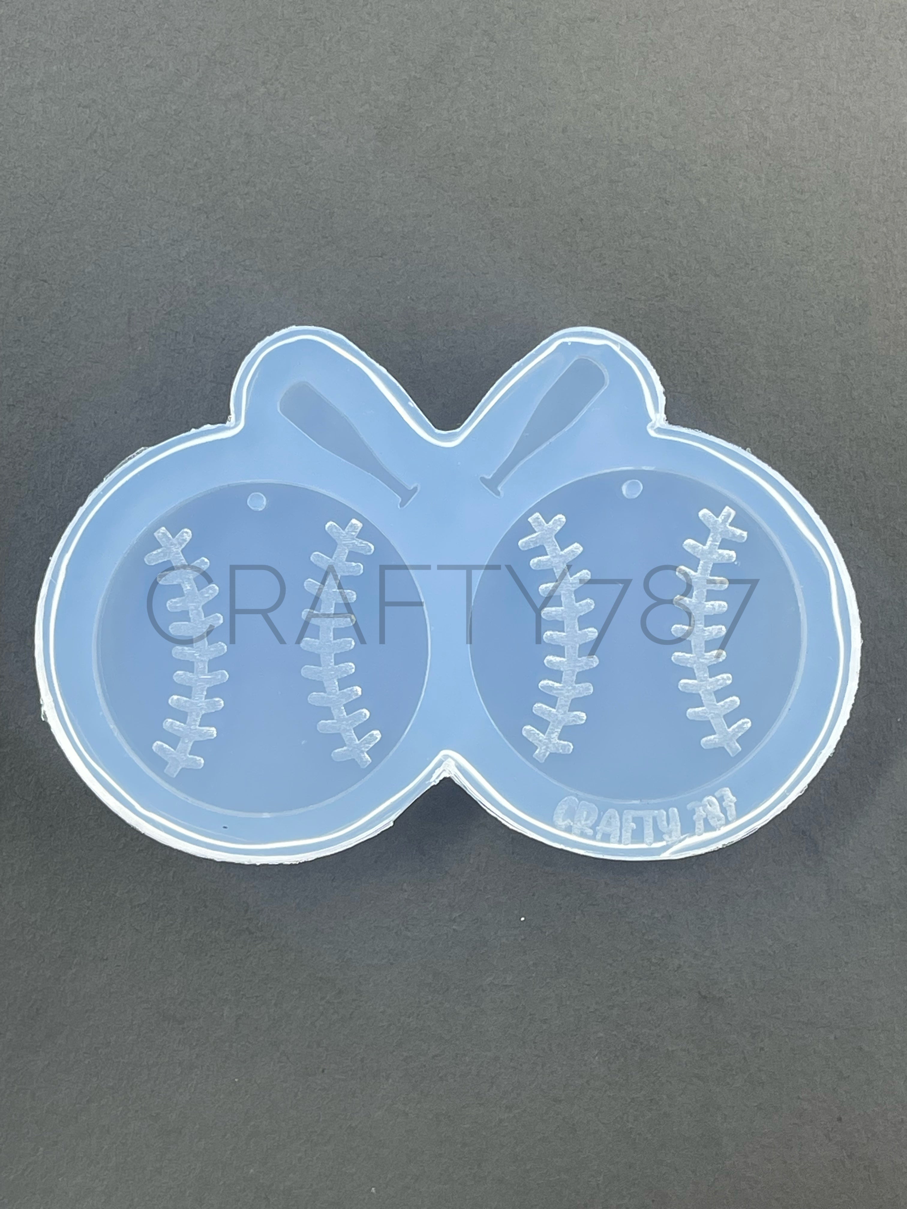 Baseball Dangle Earring Mold (D5)