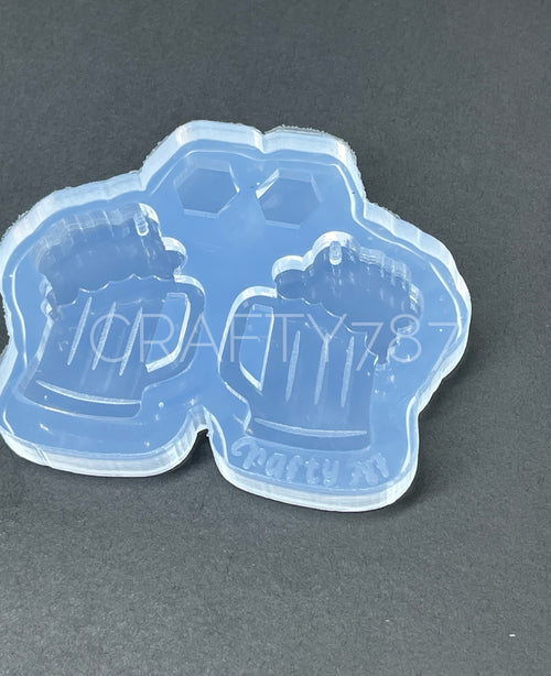 Beer Mug Dangle Earring Silicone Mold (D4)