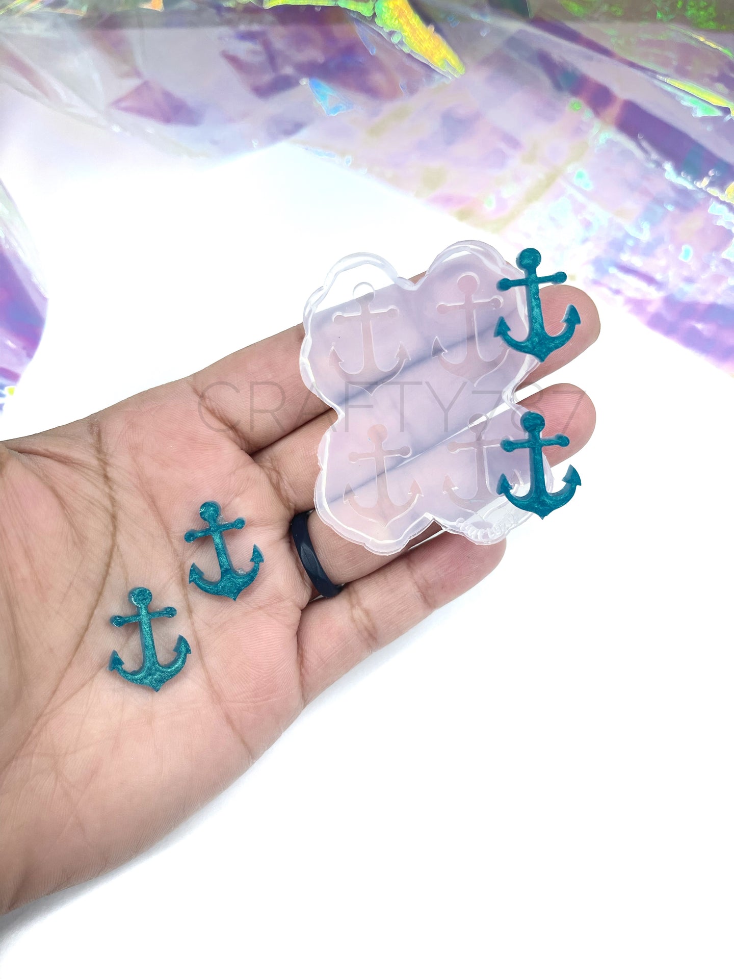 Anchor Ancla Earring Stud Silicone Mold(B10)