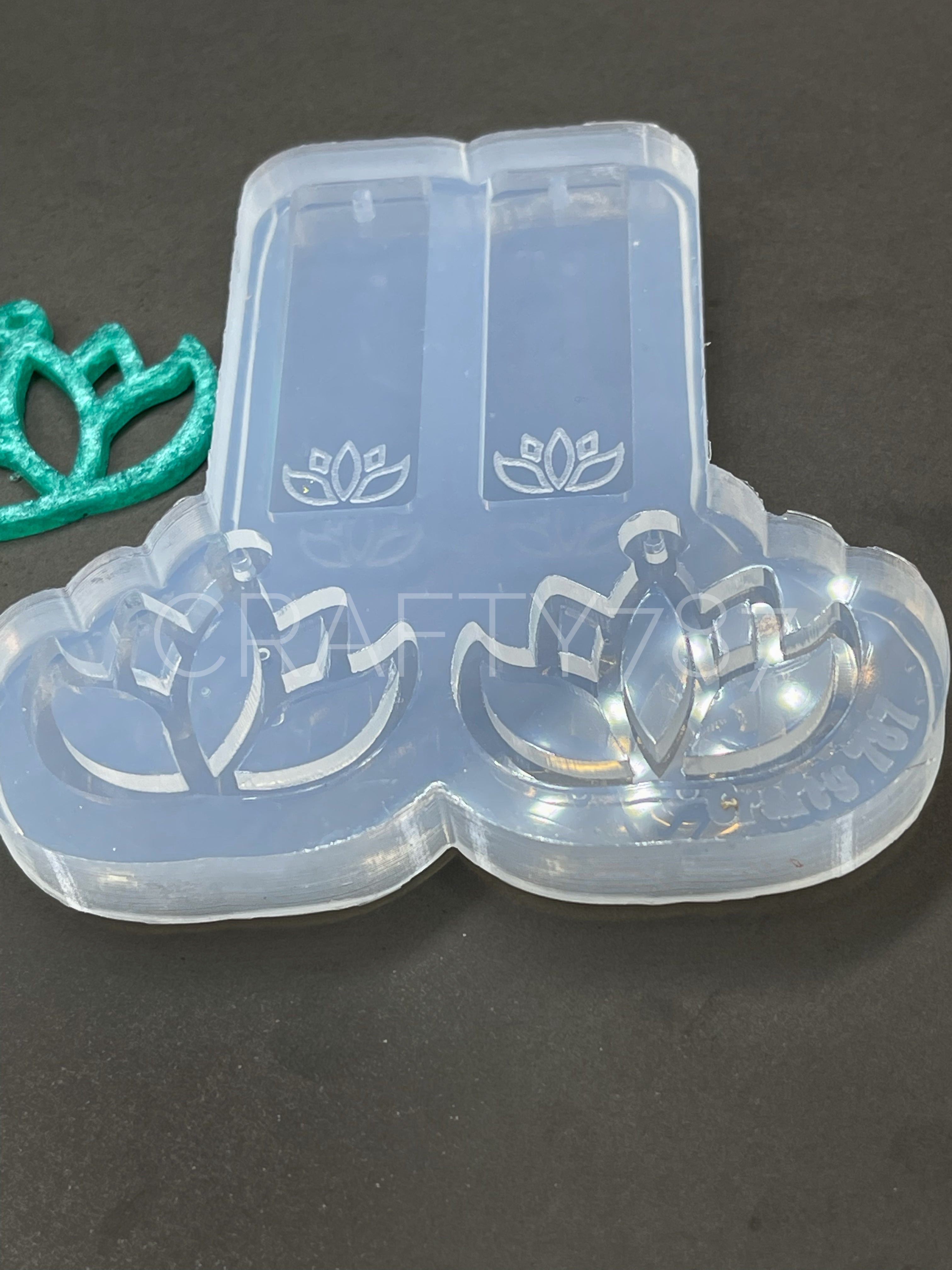 Lotus Dangle Earring Silicone Mold (C13)