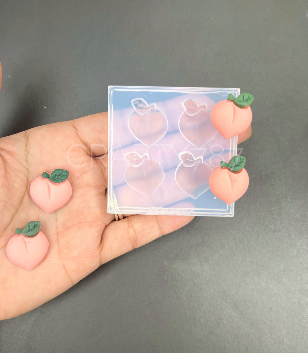 Peach Stud Earring Silicone Mold (D4)