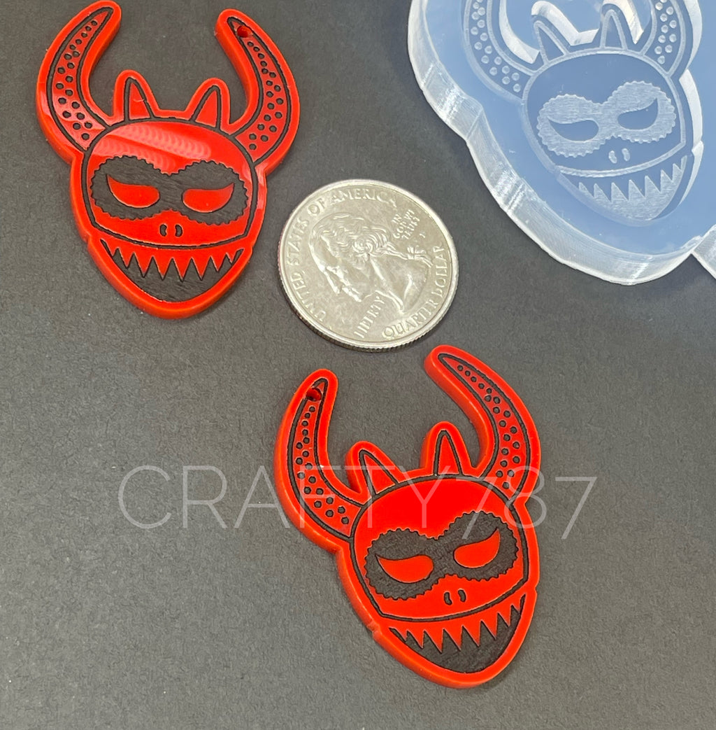 Vejigante Dangle Earring Silicone Mold (D1)