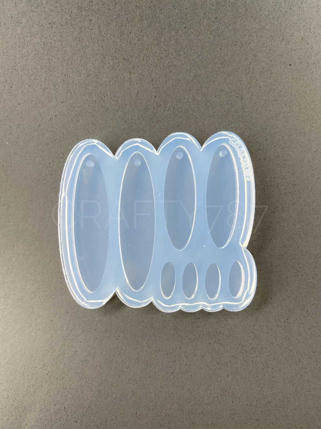 Oval Dangles  With Studs Earring Silicone Mold (C9)
