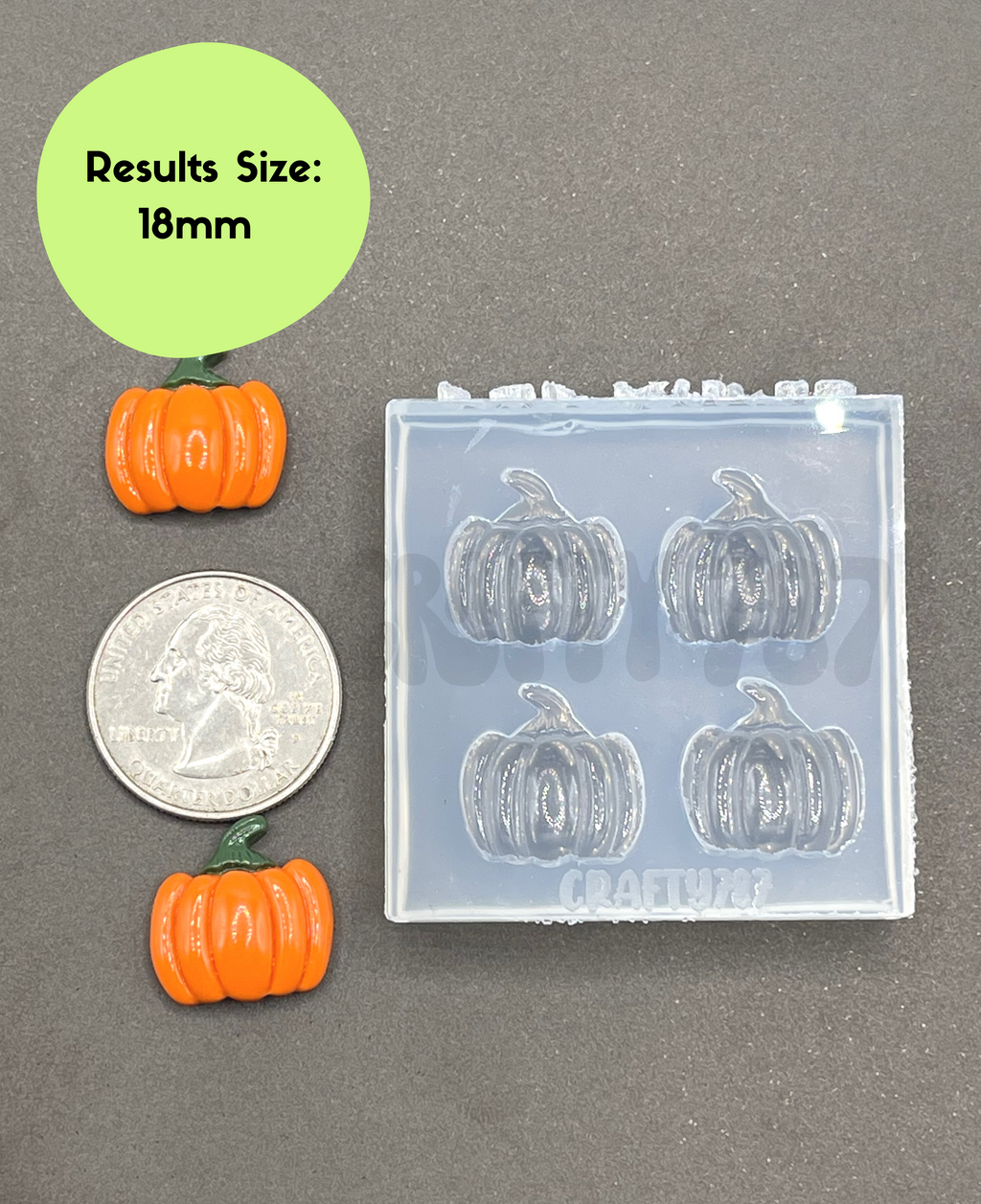 Pumpkin 3D Silicone Mold, Resin Earring Mold(A14)
