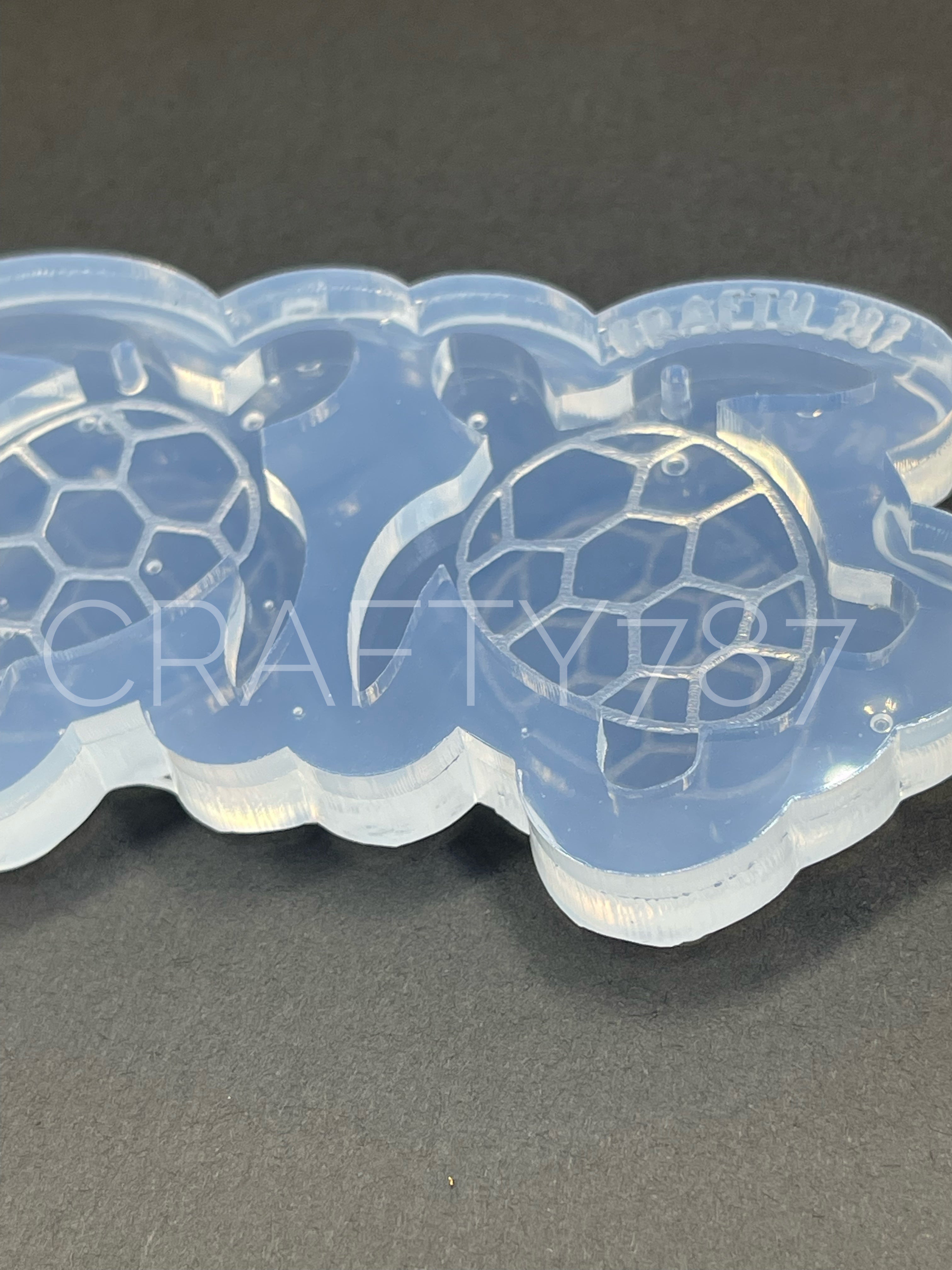 Turtle Dangle Earring Silicone Mold (D4)