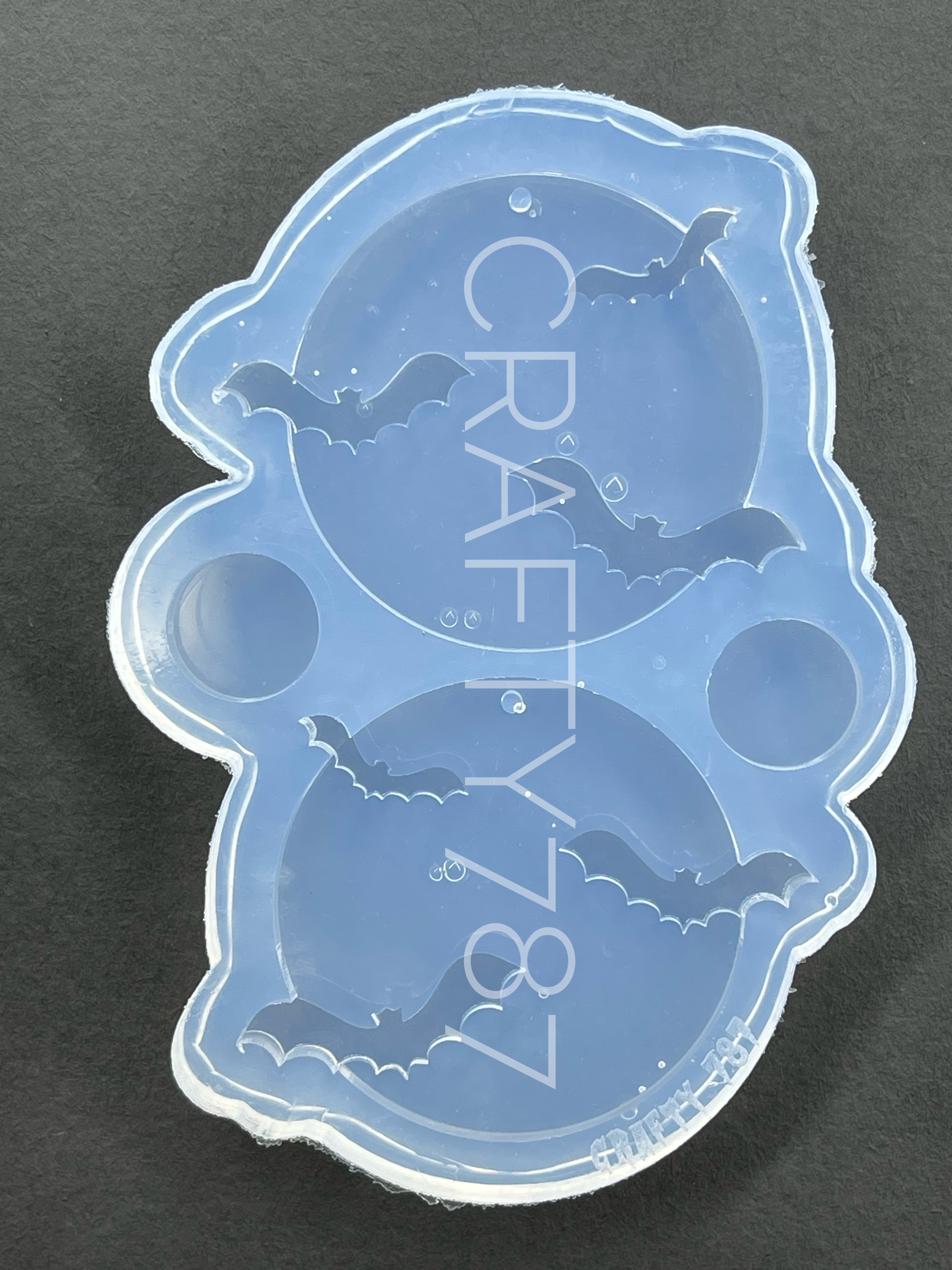 Moon and Bats Dangle Earring Silicone Mold Layer(C4)