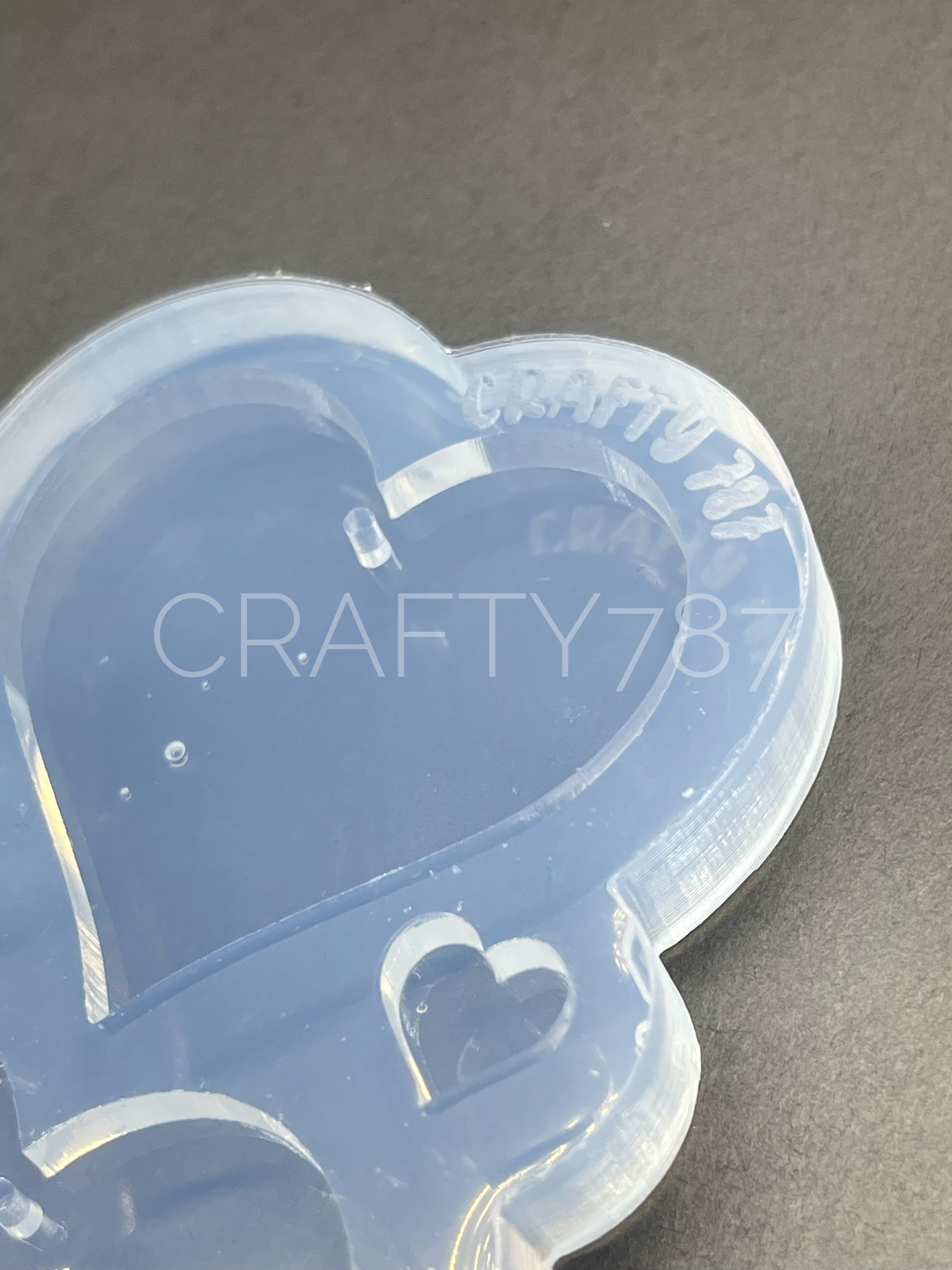 Heart Dangle Earring Silicone Mold(D1)
