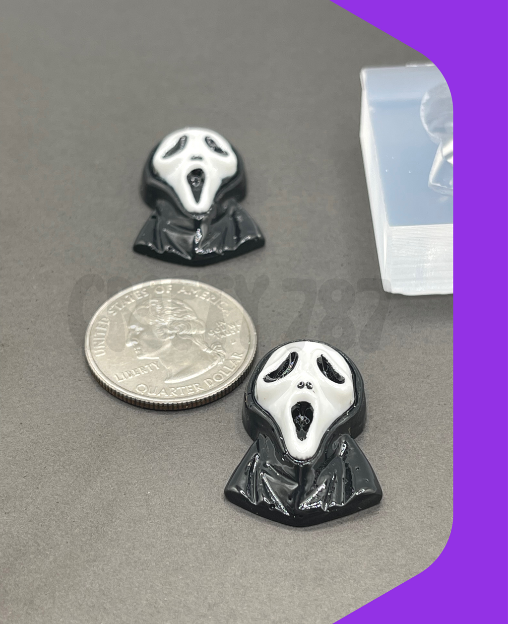 Scream Spooky Face Silicone Mold (A14)