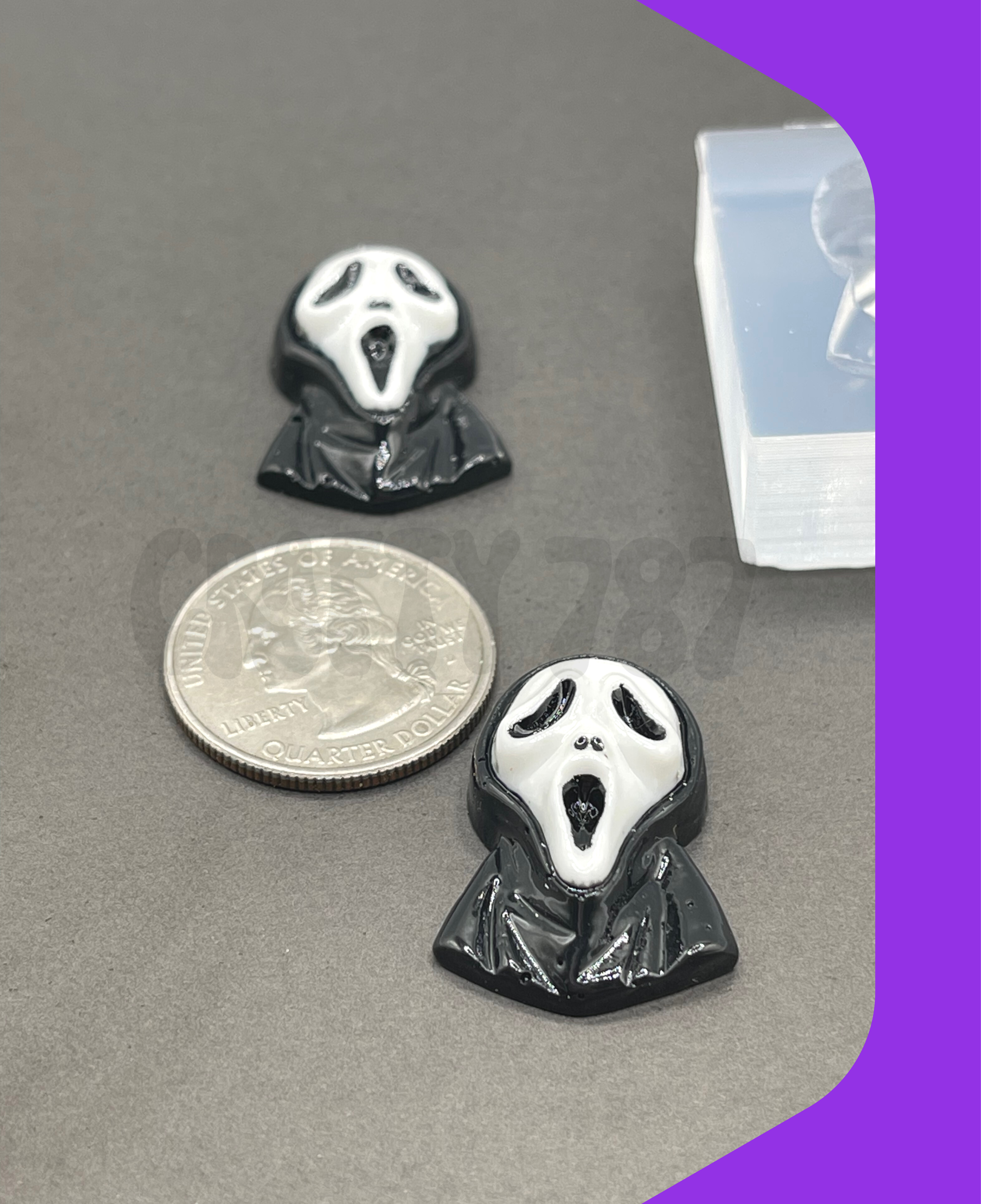 Scream Spooky Face Silicone Mold (A14)