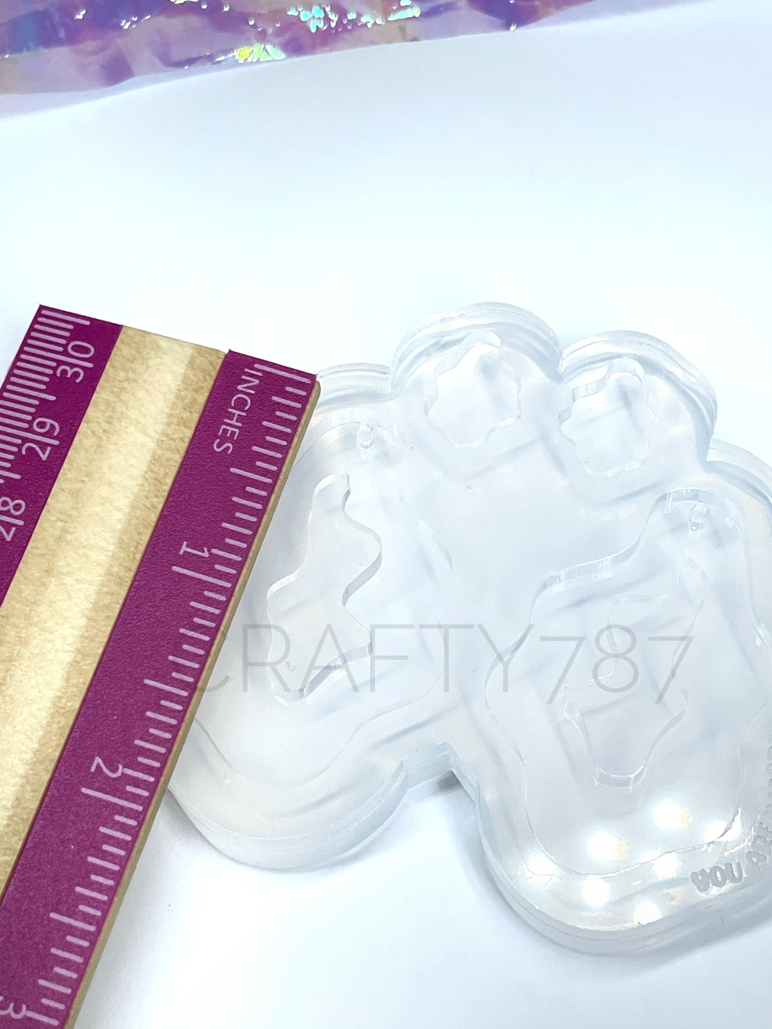 Wavy Oval Freeform Dangle Earrings Silicone Mold