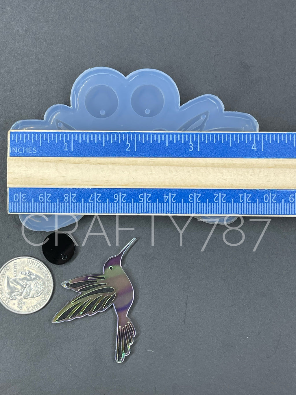 Hummingbird Dangle Earring Silicone Mold (D5)
