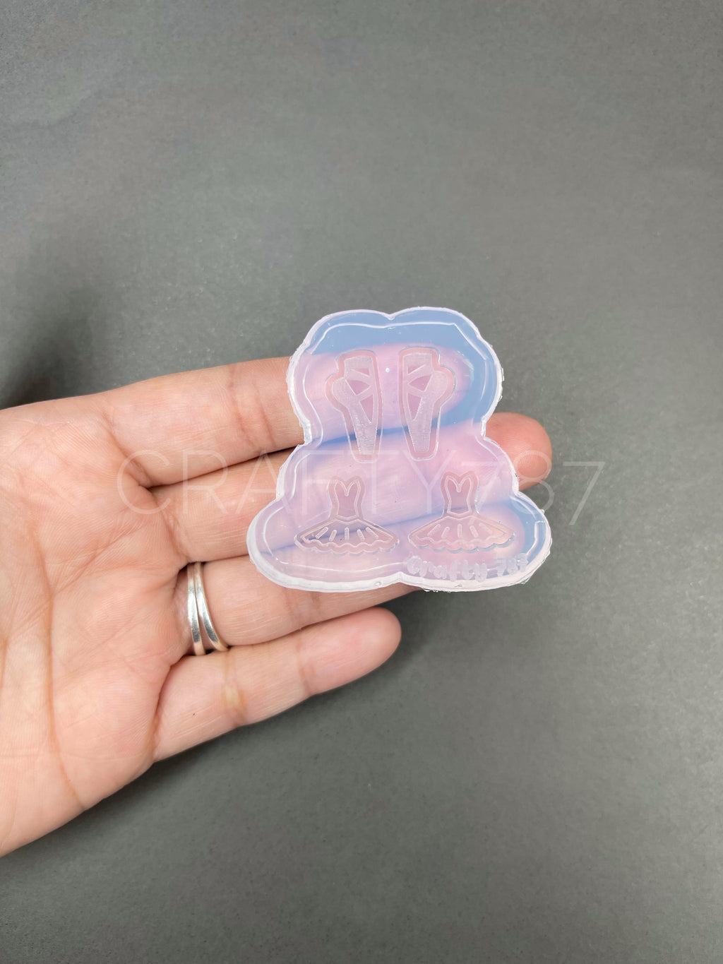 Ballet Stud Earring Silicone Mold, Bits Mold (B13)