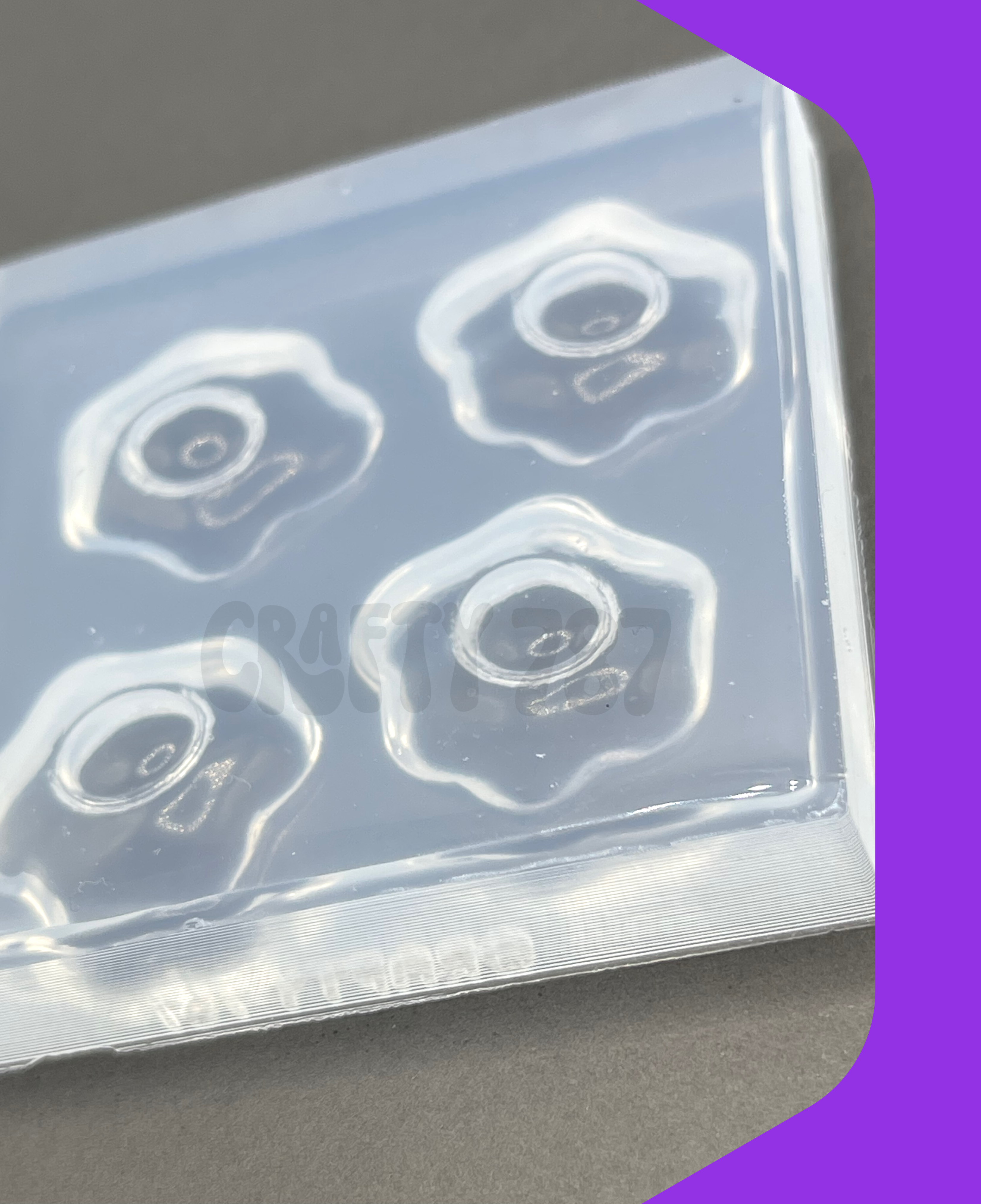 Fried Egg Silicone Mold, Resin Earring Mold (A14)