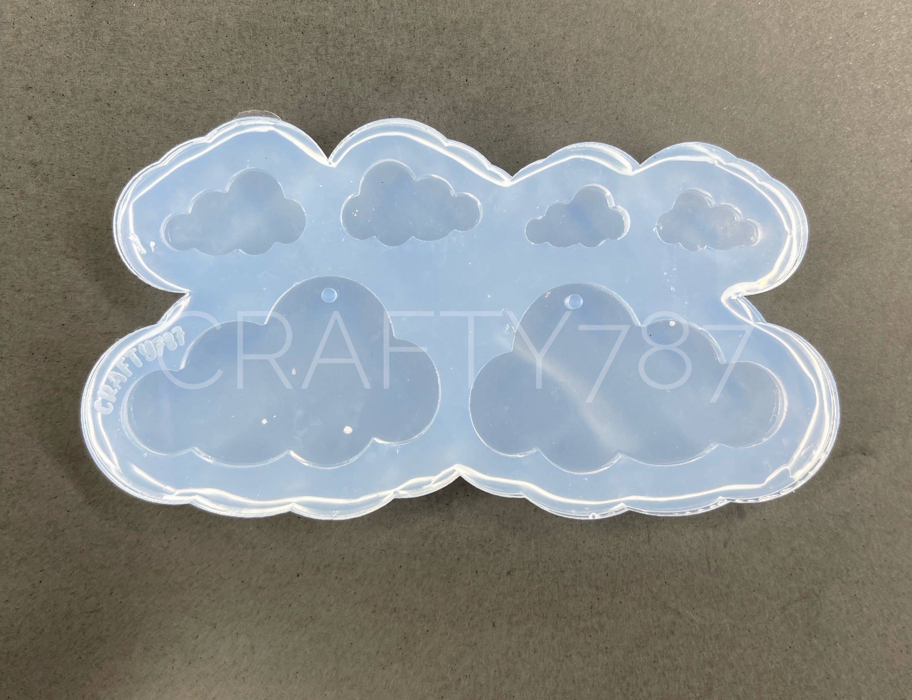 Cloud Dangle Earring and Studs Silicone Mold Style 2 (C7)