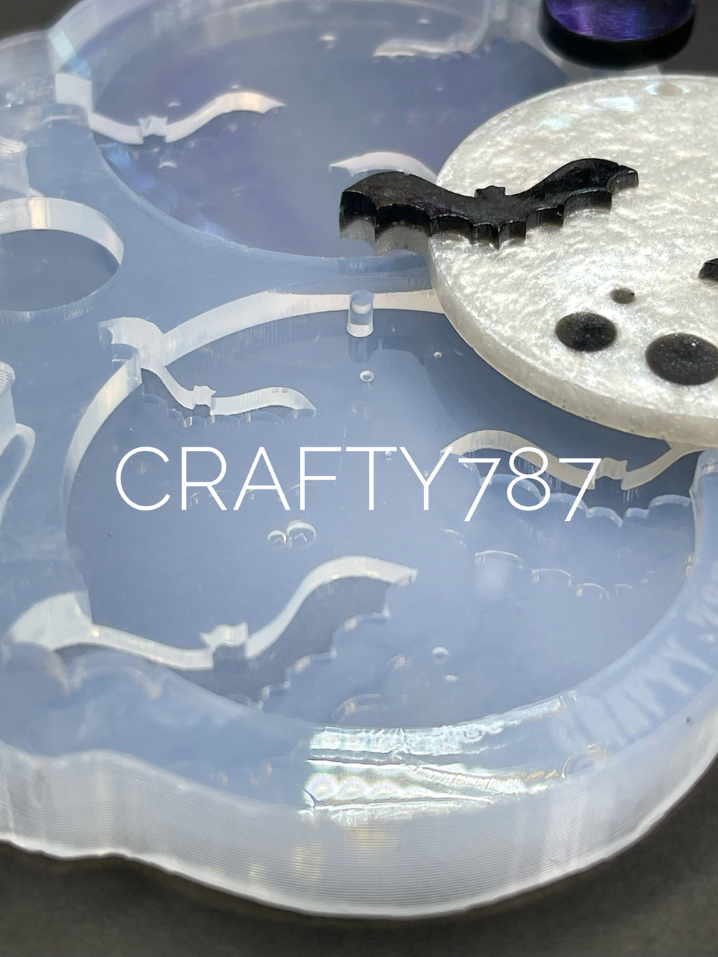 Moon and Bats Dangle Earring Silicone Mold Layer(C4)