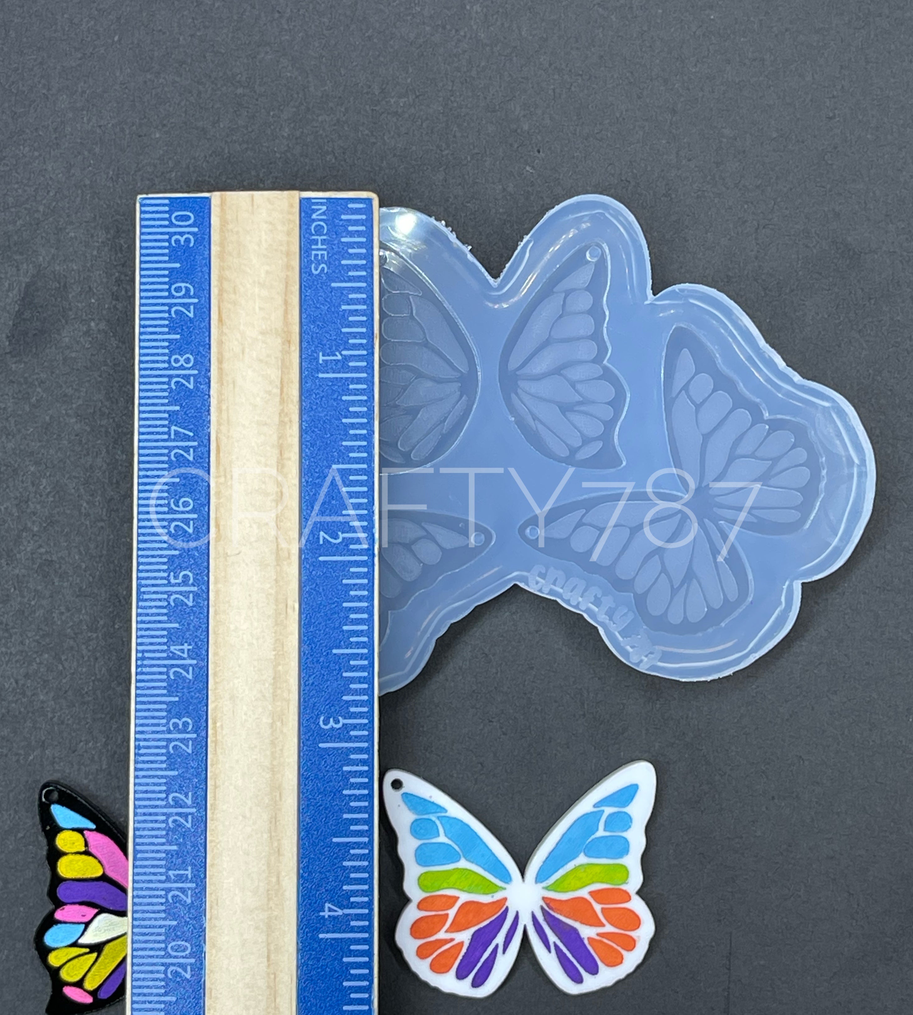 Butterfly Mid Dangle Earring Silicone Mold (D4)