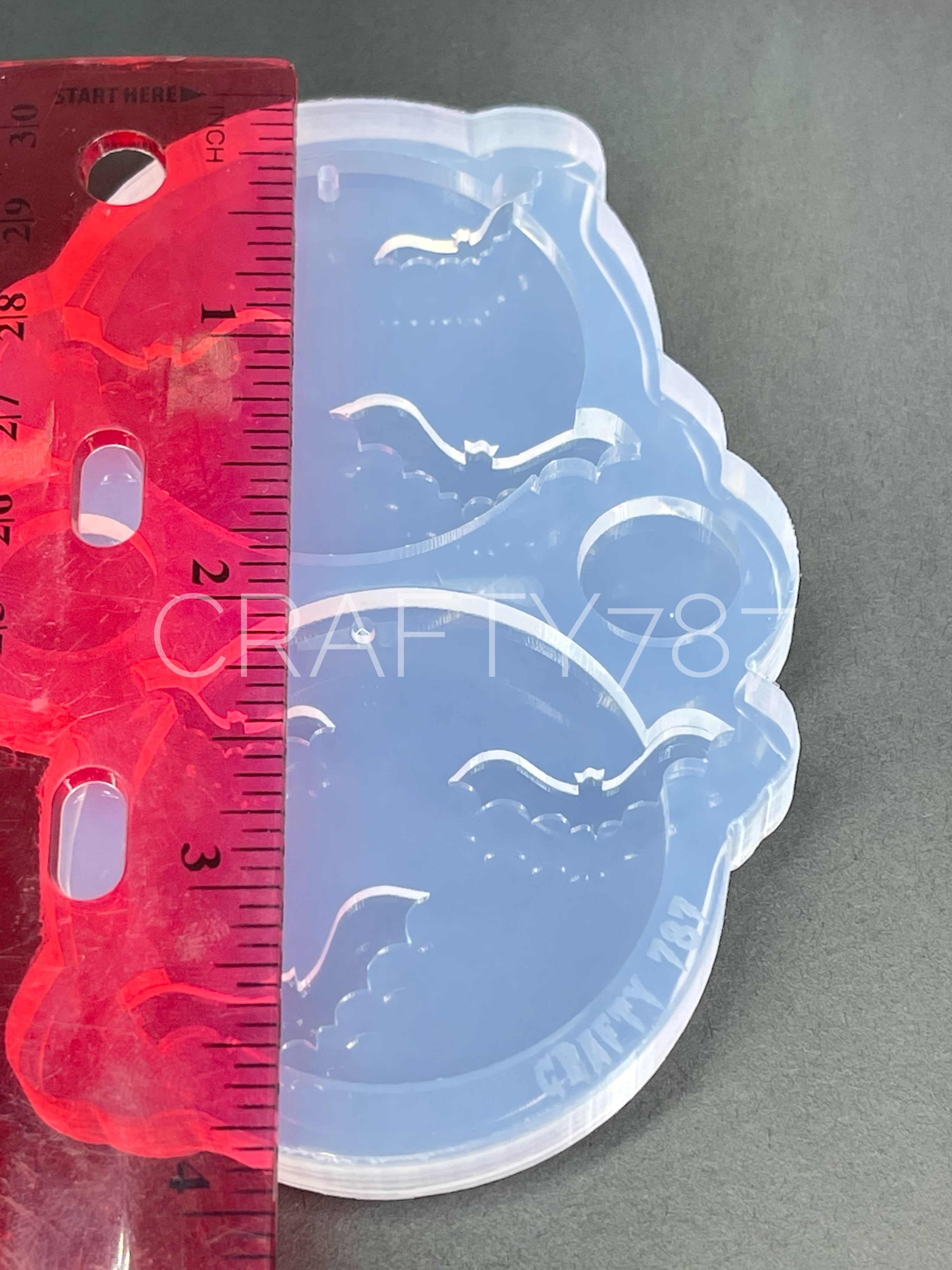 Moon and Bats Dangle Earring Silicone Mold Layer(C4)