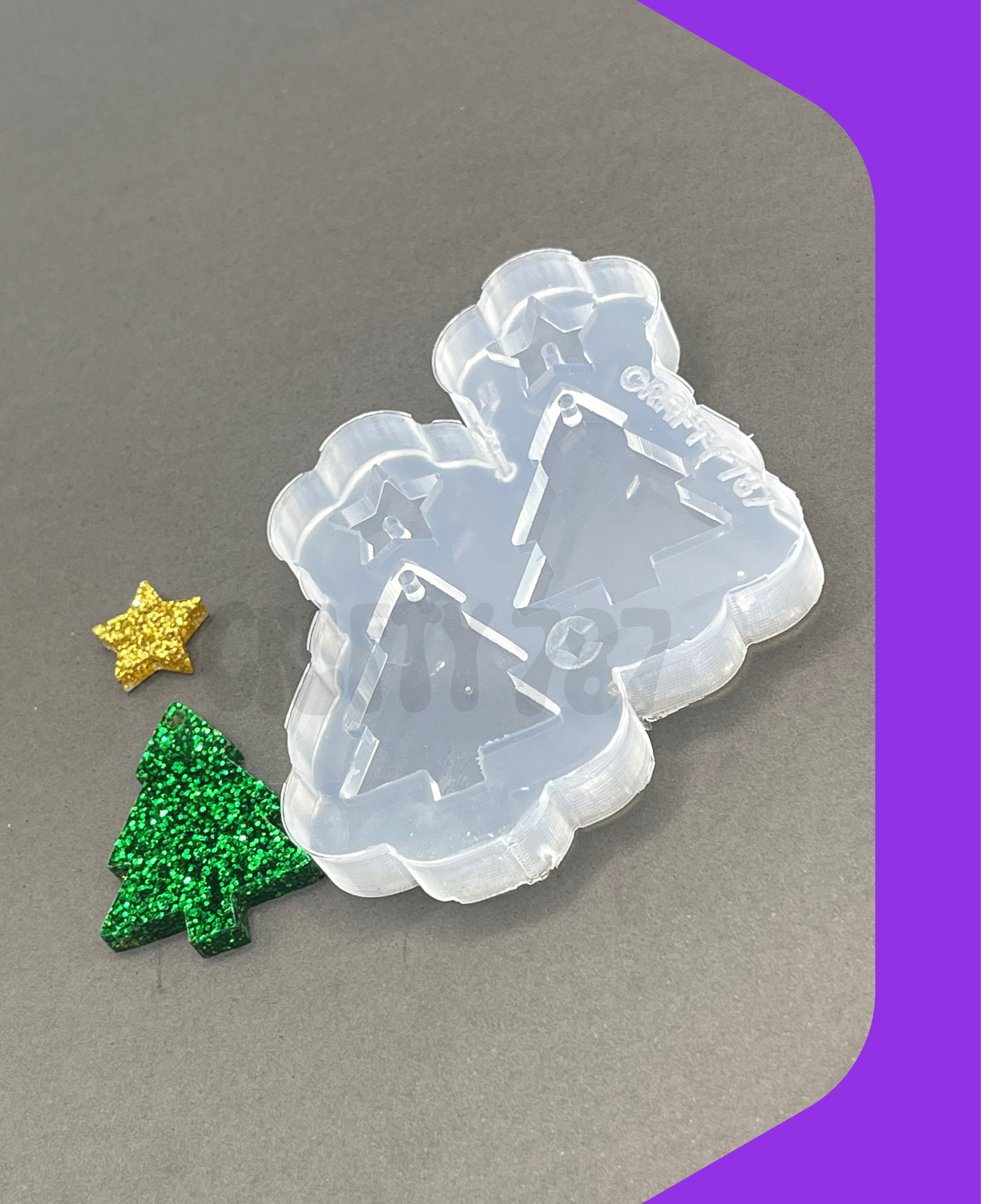 Christmas Tree Earring Mold (small version) (C14)