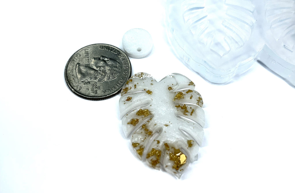 Monstera Dangle Set 1.6in Earring Silicone Mold