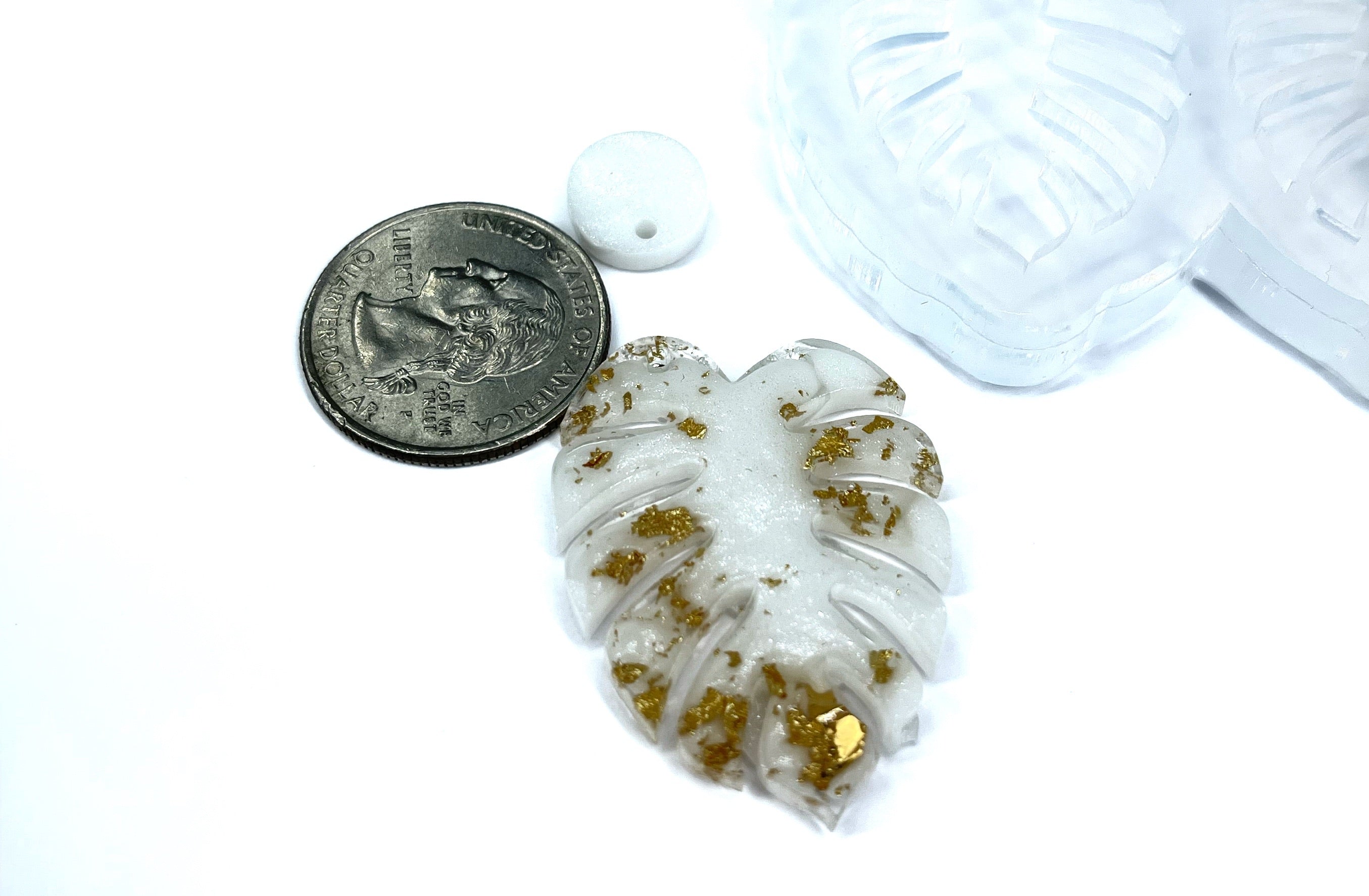 Monstera Dangle Set 1.6in Earring Silicone Mold