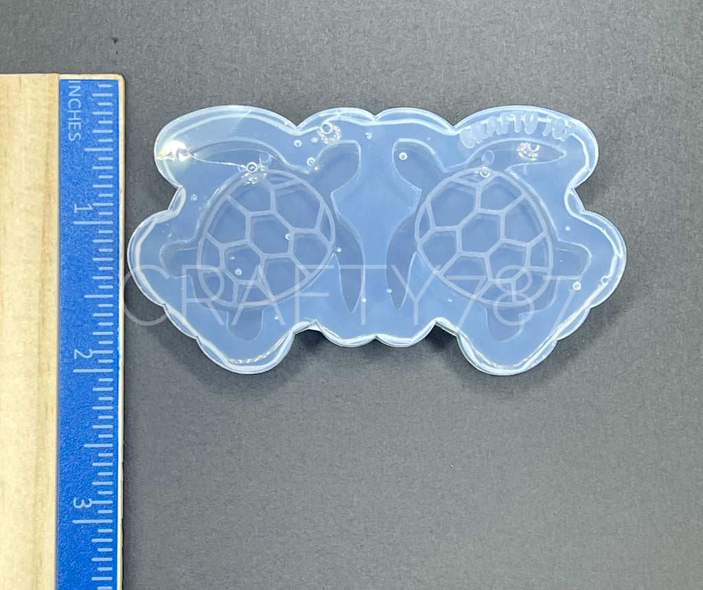 Turtle Dangle Earring Silicone Mold (D4)