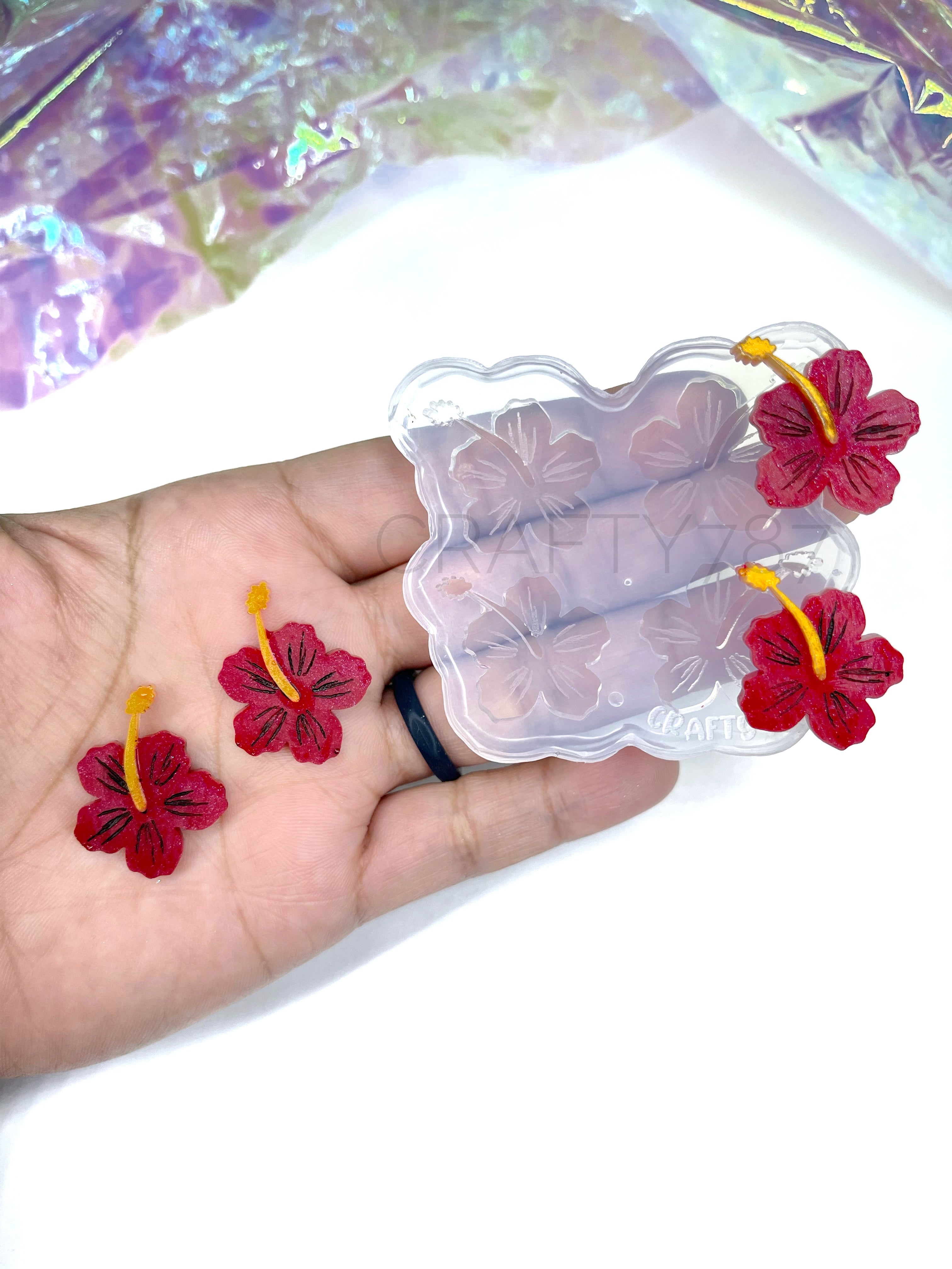 Hibiscus Flor de Maga Stud Earring Silicone Mold(A3)