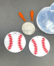 Load image into Gallery viewer, Baseball Dangle Earring Mold (D5)
