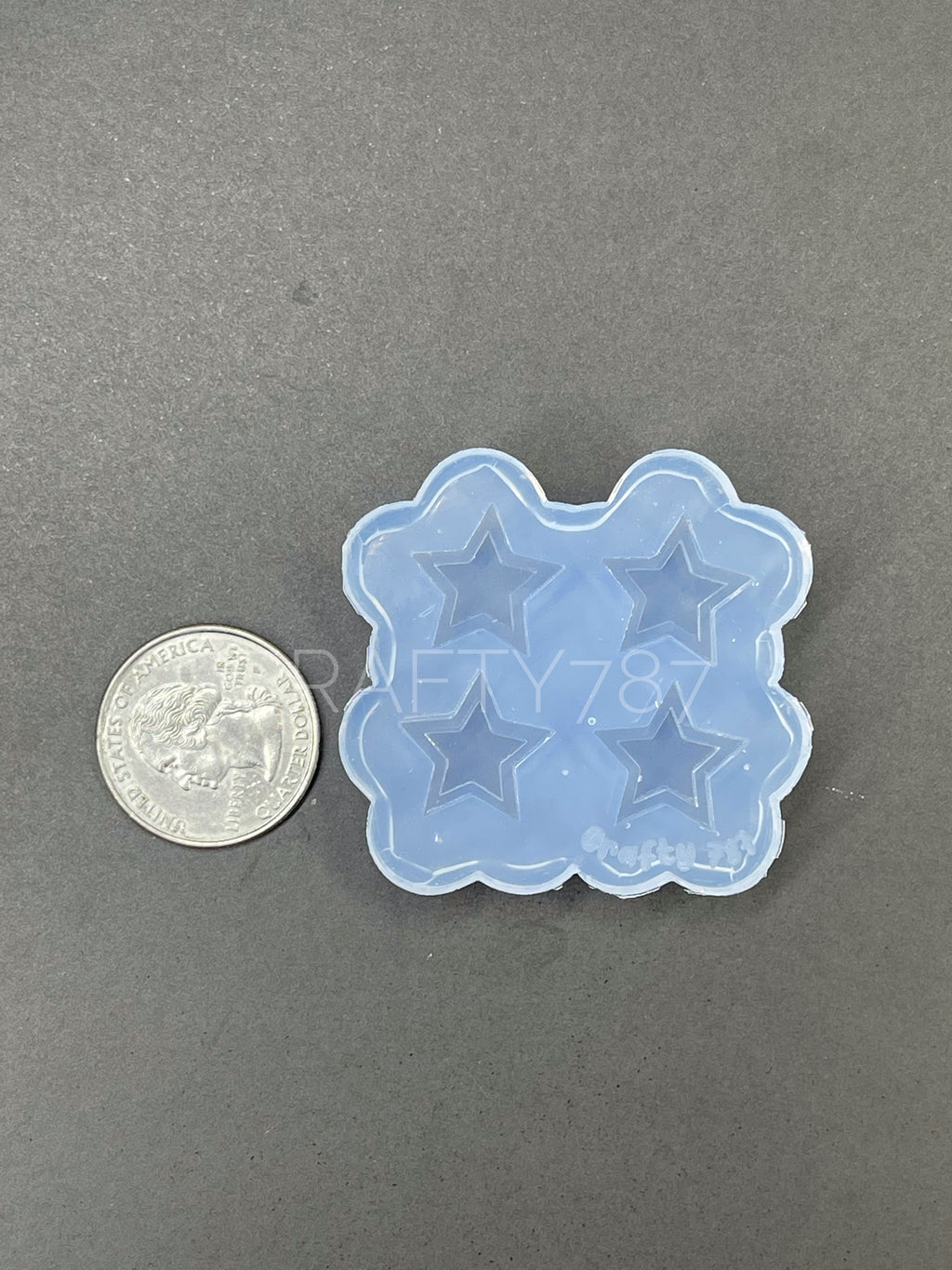 Star Stud Earring Mold, Layered Star Mold (A13)