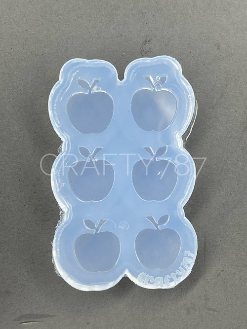 Apple Manzana Stud Silicone Mold(B9)