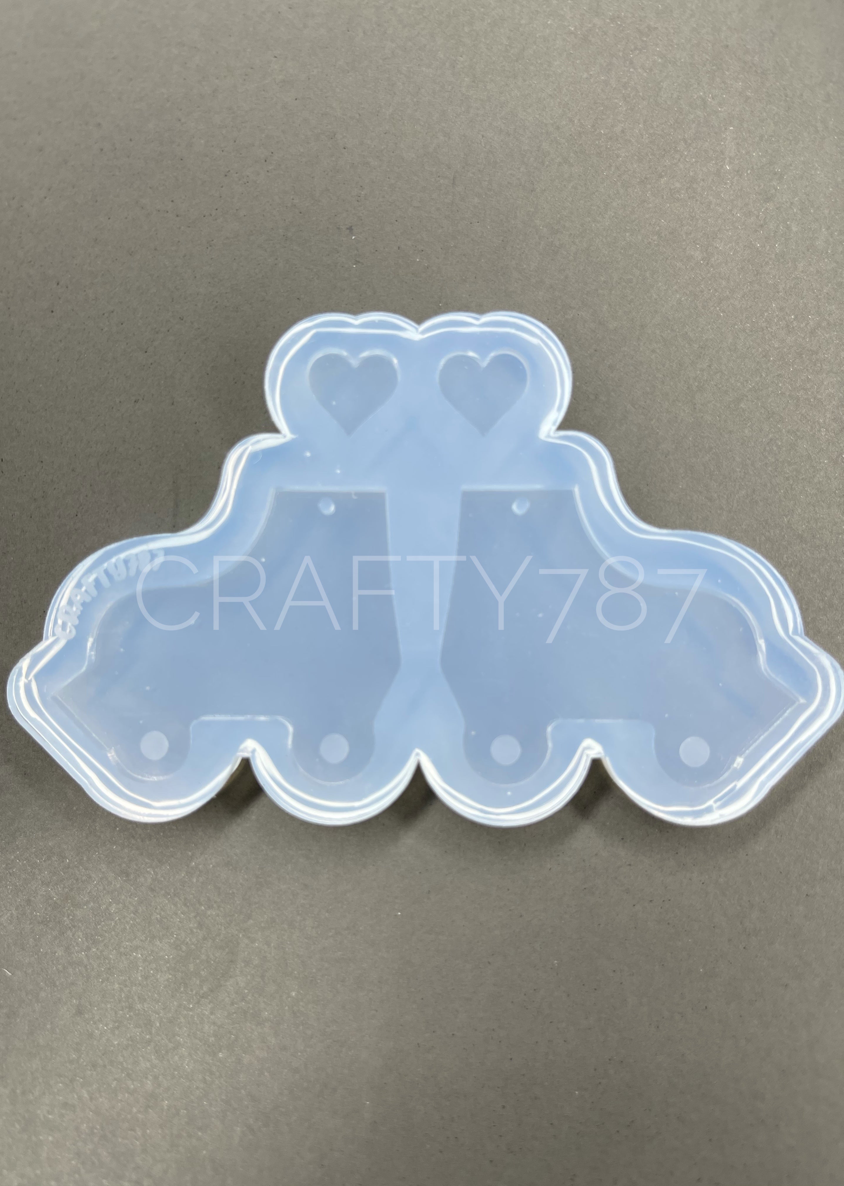 Roller Skates Dangle/Keychain Earrings Silicone Mold (C9)