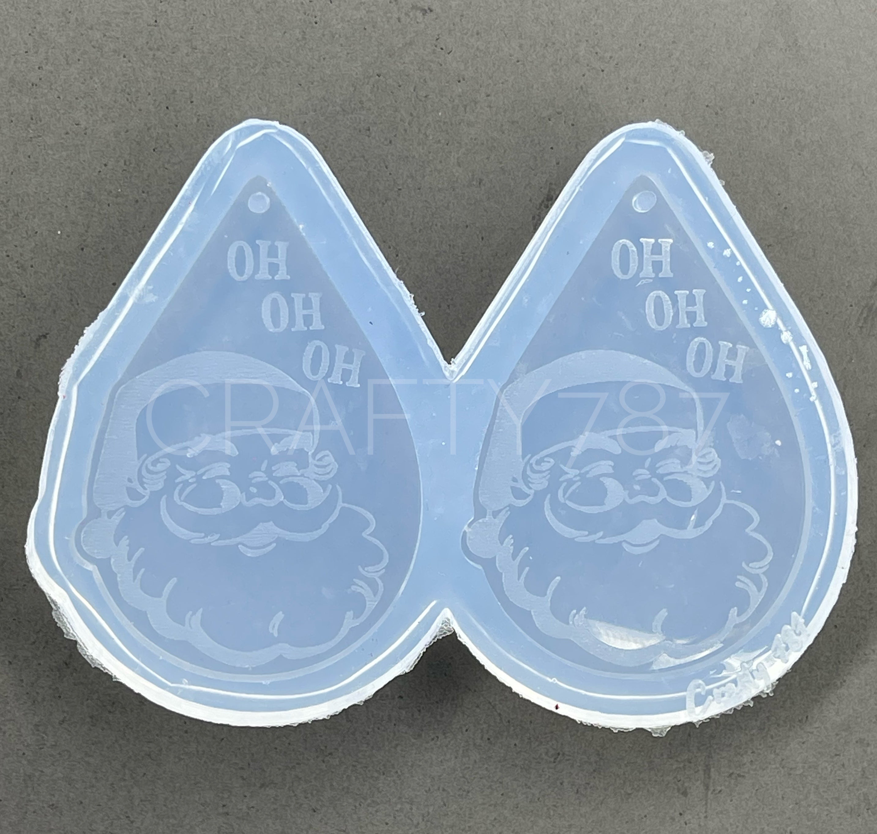 Santa Ho Ho Ho Dangle Earrings Silicone Mold(C6)