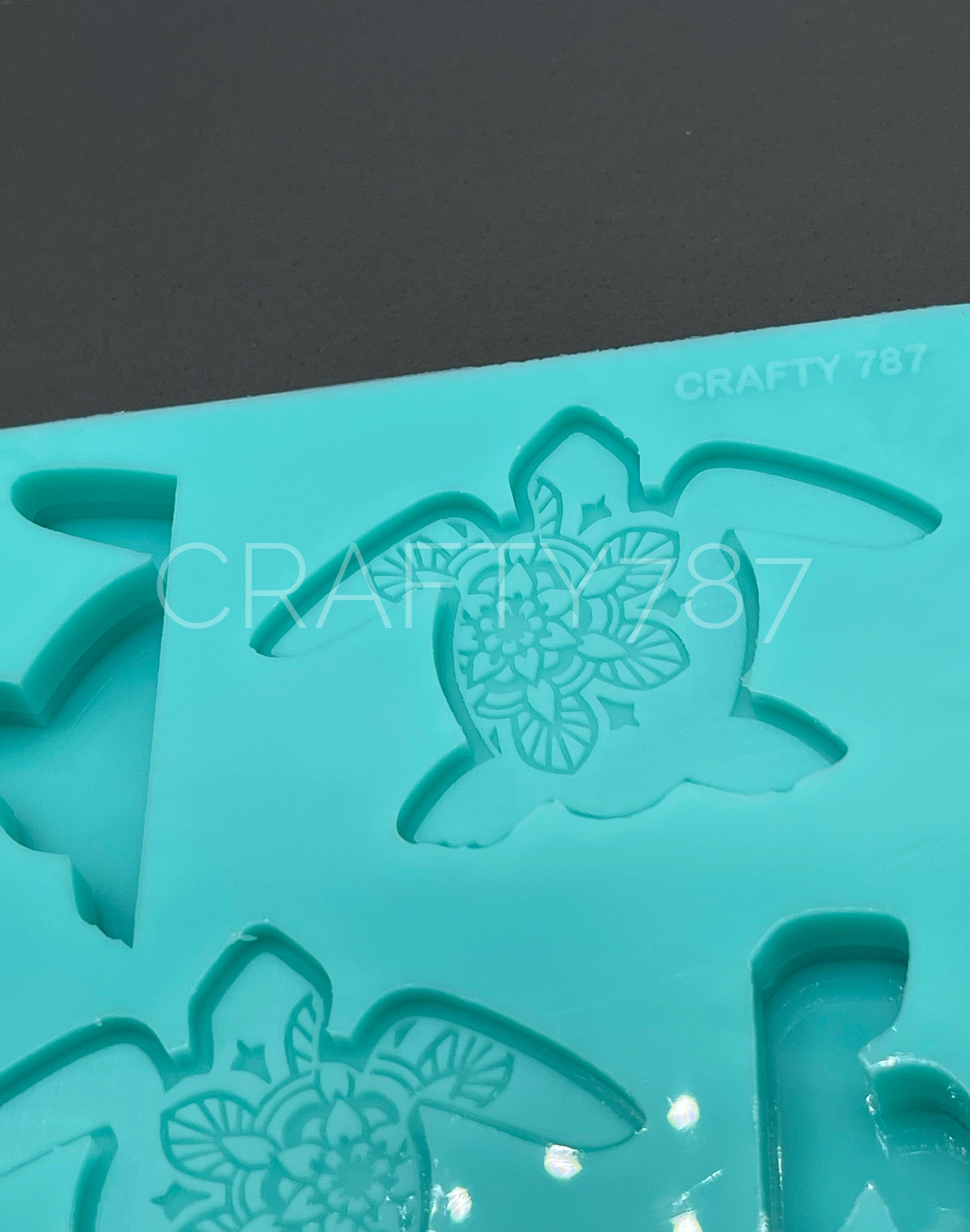 Mandala Turtle Straw Topper Mold