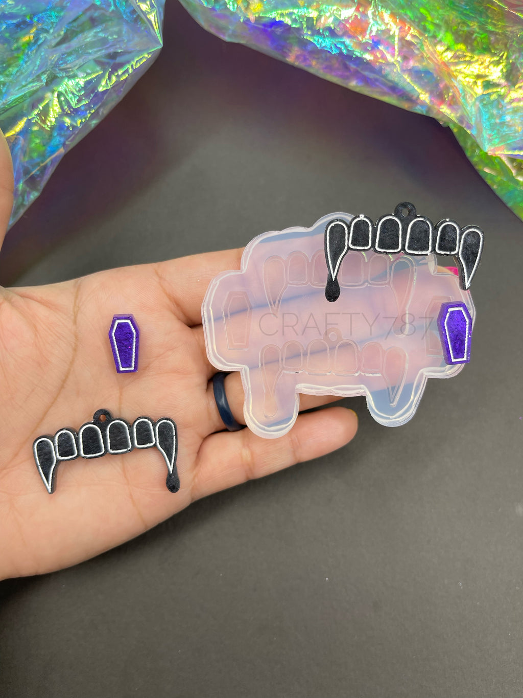 Vampire Teeth Dangle Earring Mold(C4)