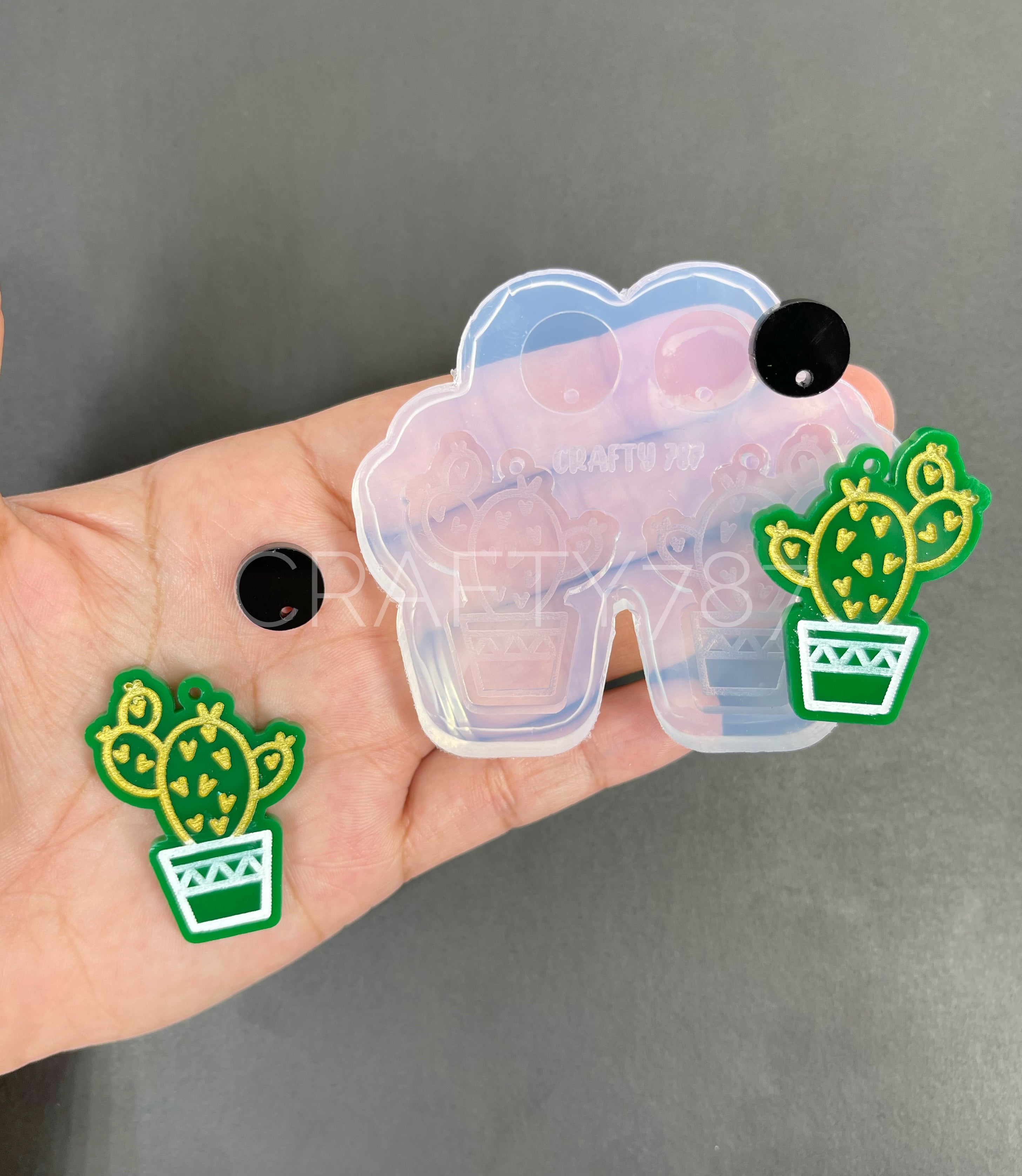 Cactus Dangle Earring Silicone Mold (D5)