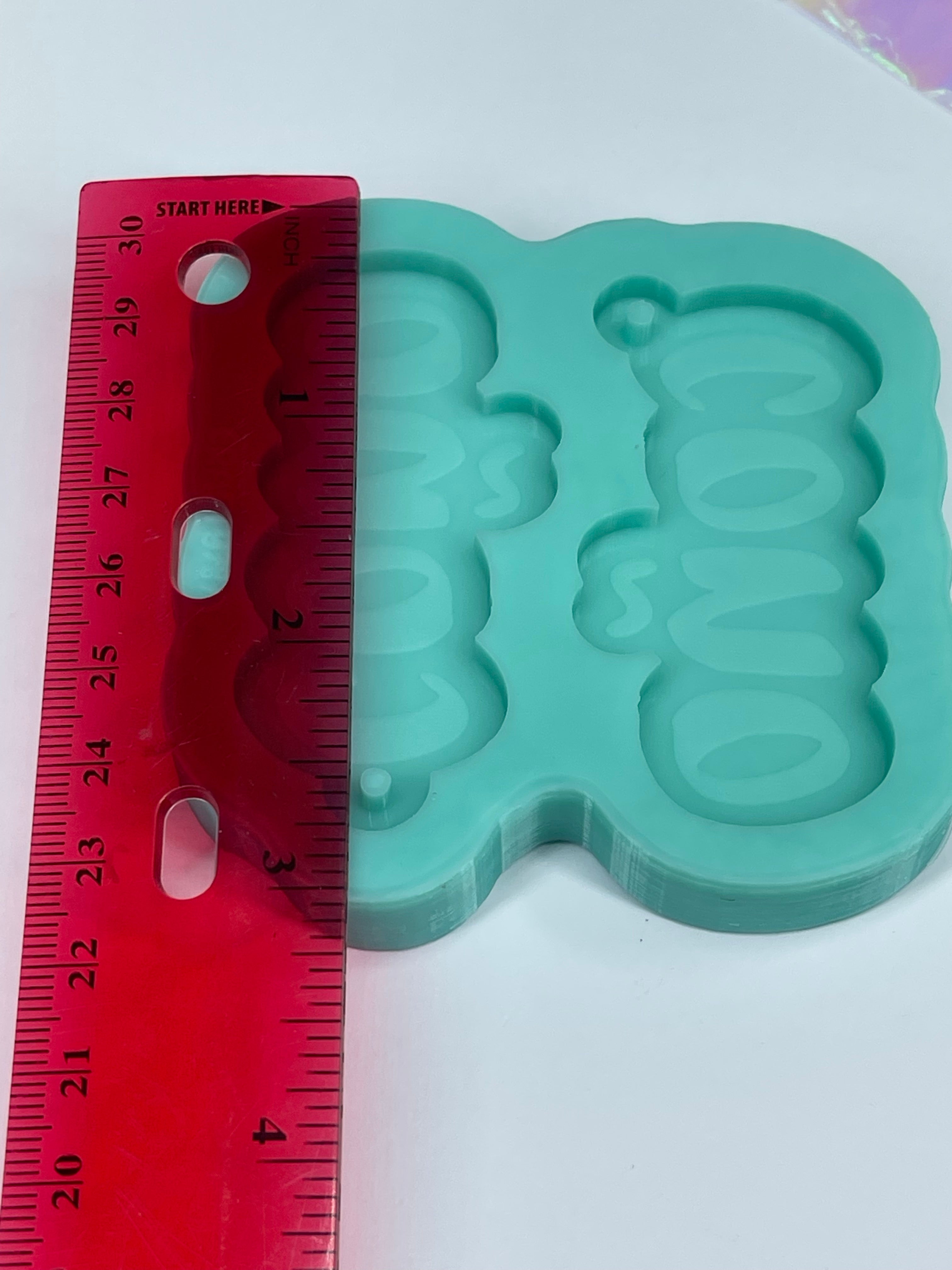 Coño Double Keychain Llavero Silicone Mold (D7)