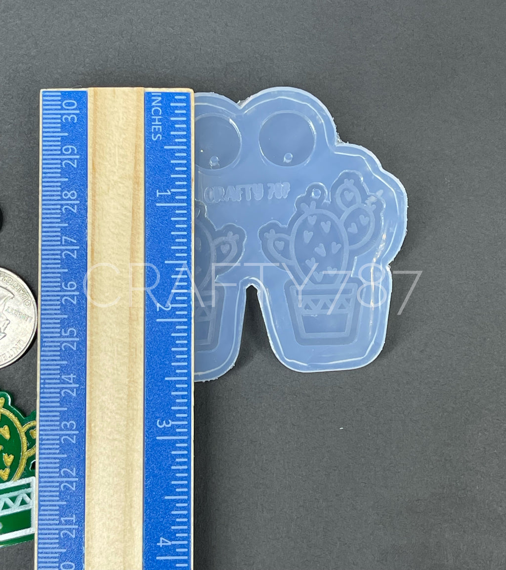 Cactus Dangle Earring Silicone Mold (D5)