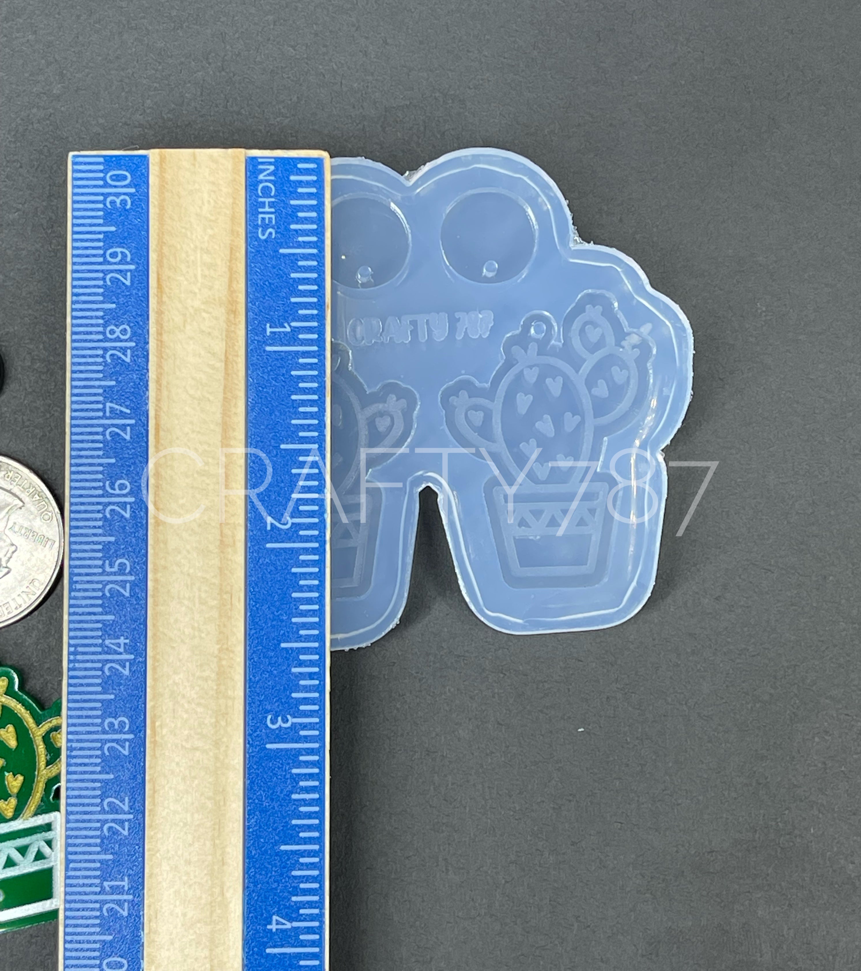 Cactus Dangle Earring Silicone Mold (D5)